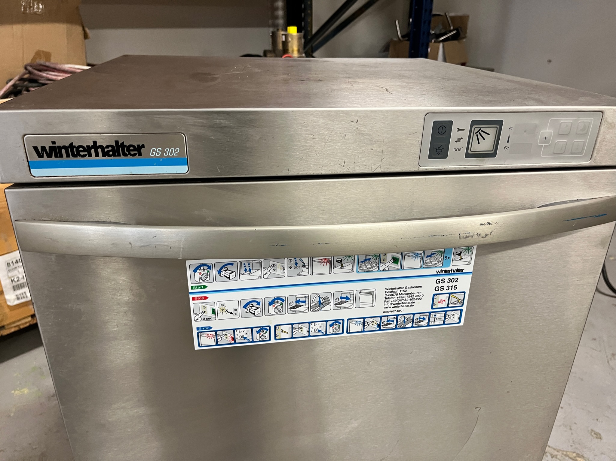 SELT / SOLD Undirborðsvél - húddvél frá Winterhalter (GS 302) 2