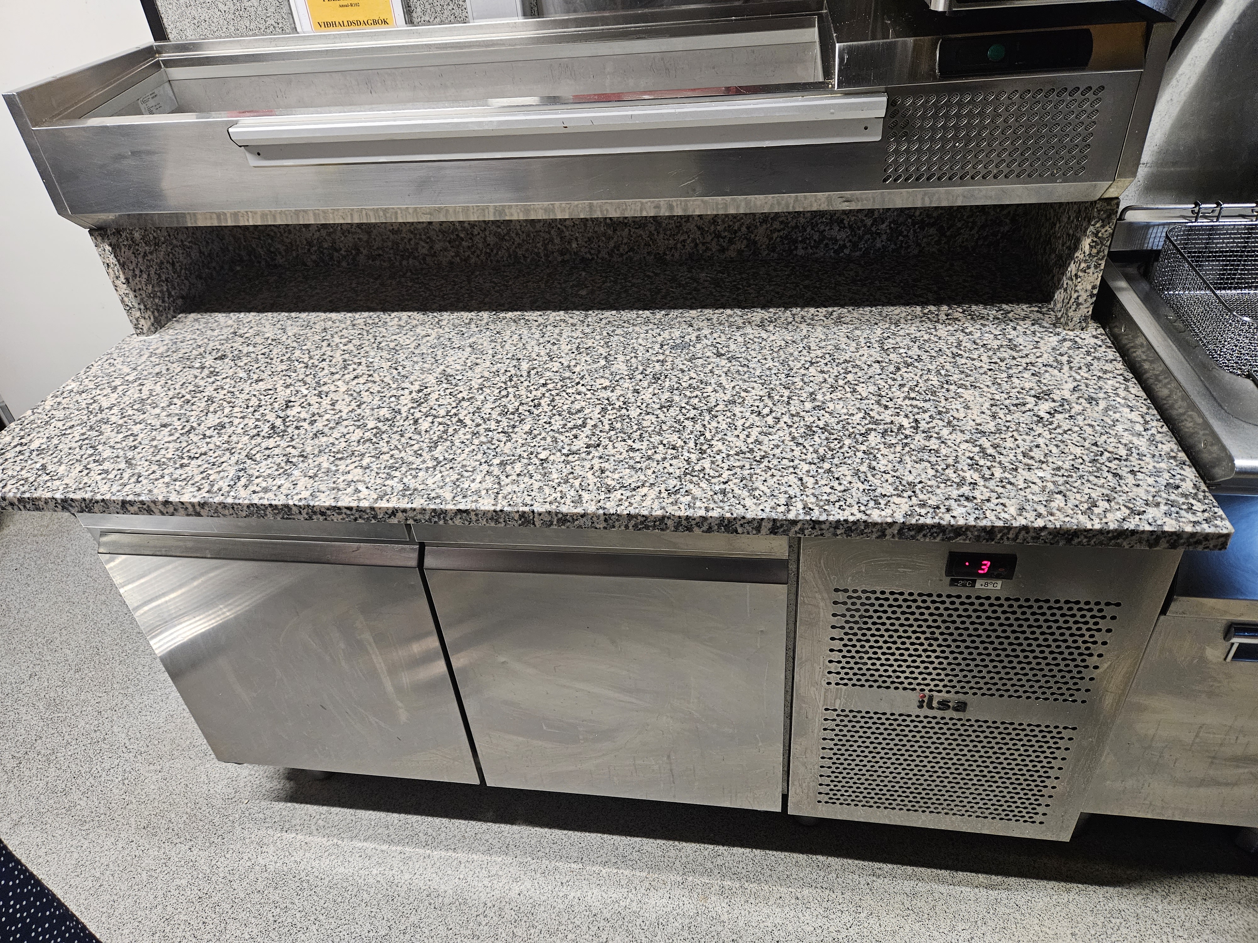 SELT / SOLD -- Preppborð-pizzaborð / kælir - 2020 - Fastus 165 sm