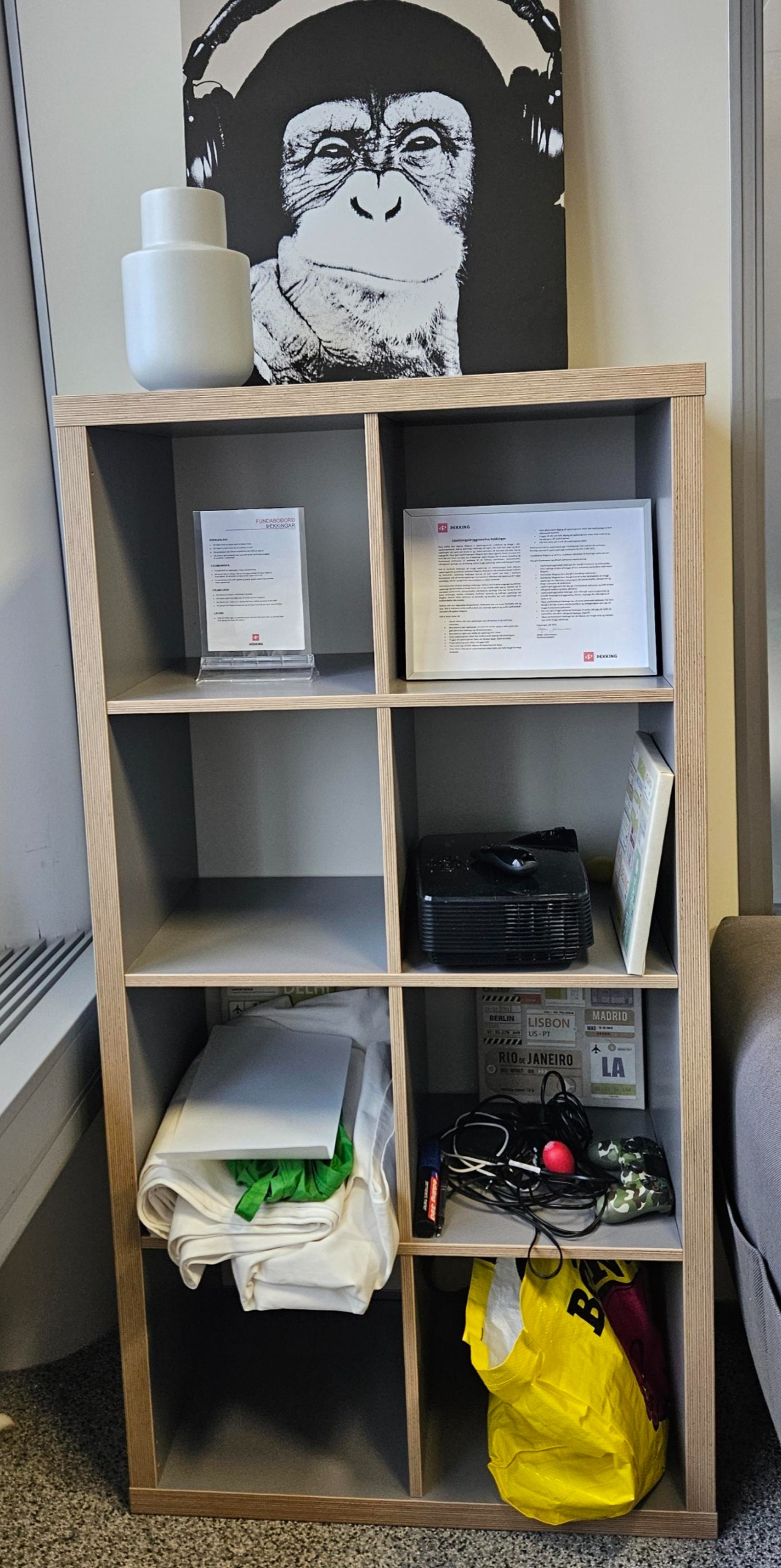 SELT / SOLD - IKEA KALLAX 2x4 hillur - 2 stk til