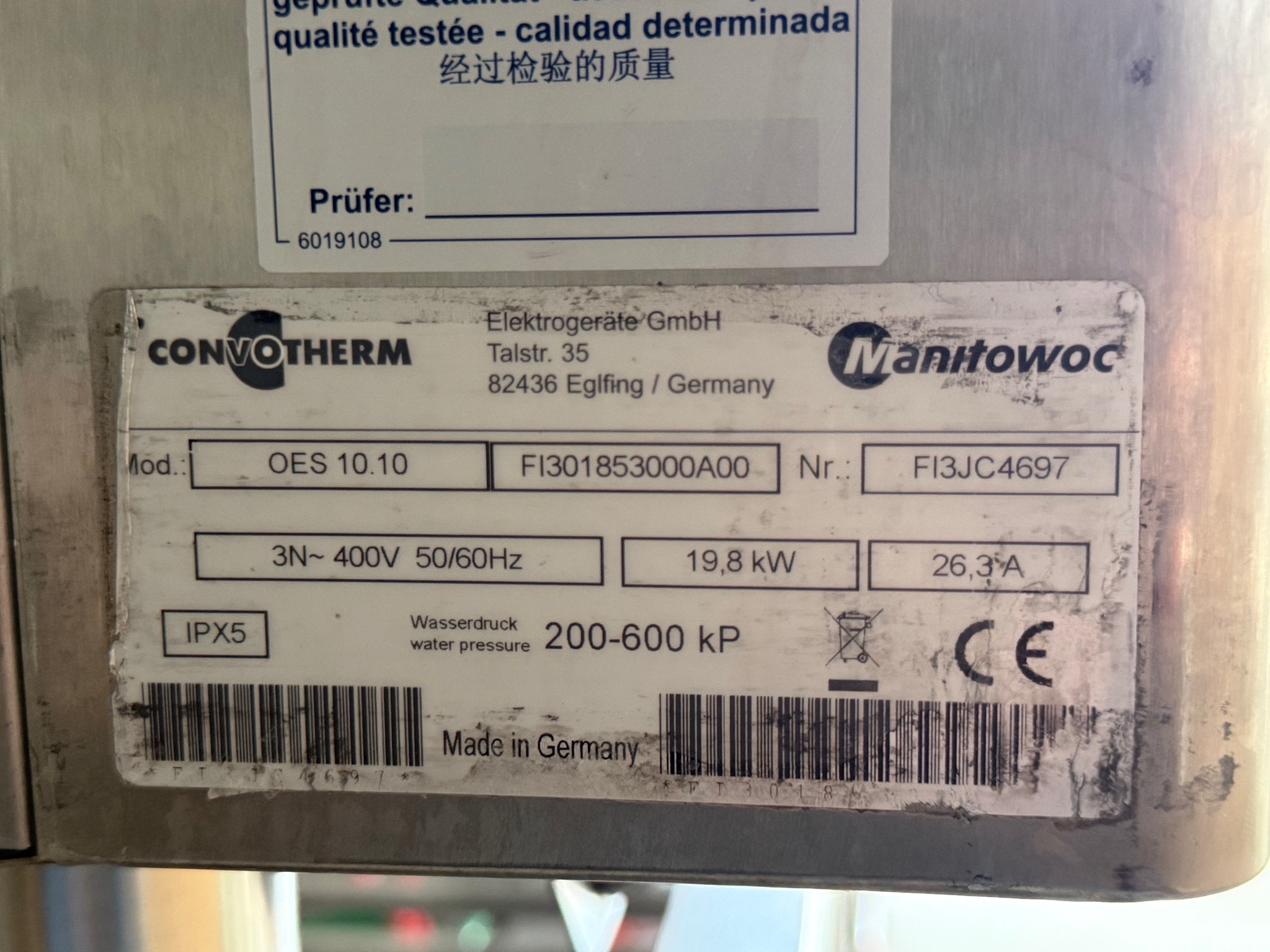 SELT / SOLD Convotherm OES 10.10 easyTouch gufuofn 11 skúffur m.hverfandi 9
