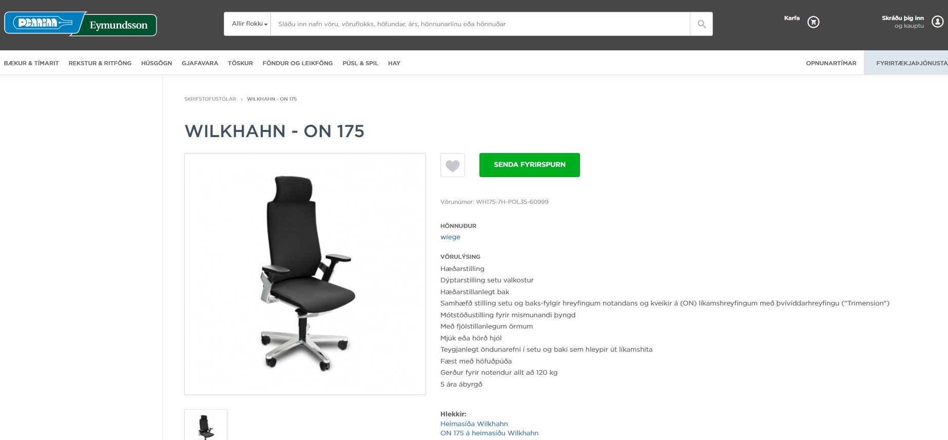 Wilkhahn skrifborðsstóll frá Pennanum 2