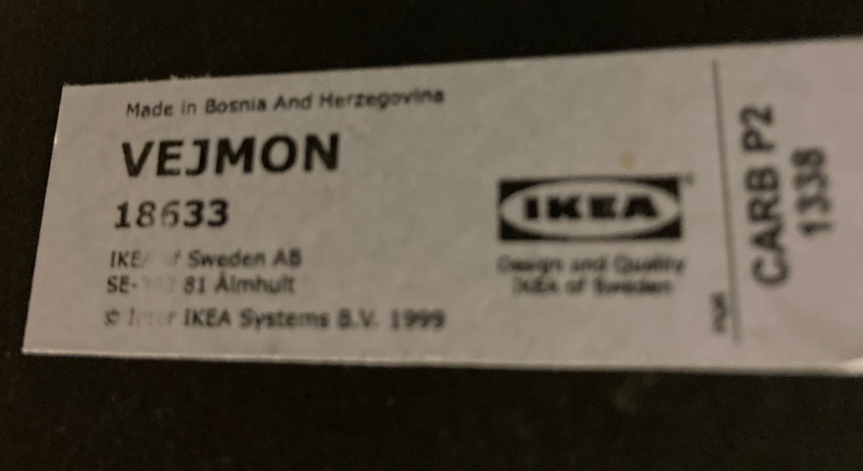 SELT / SOLD Hringborð frá IKEA - Svart B90sm. 5