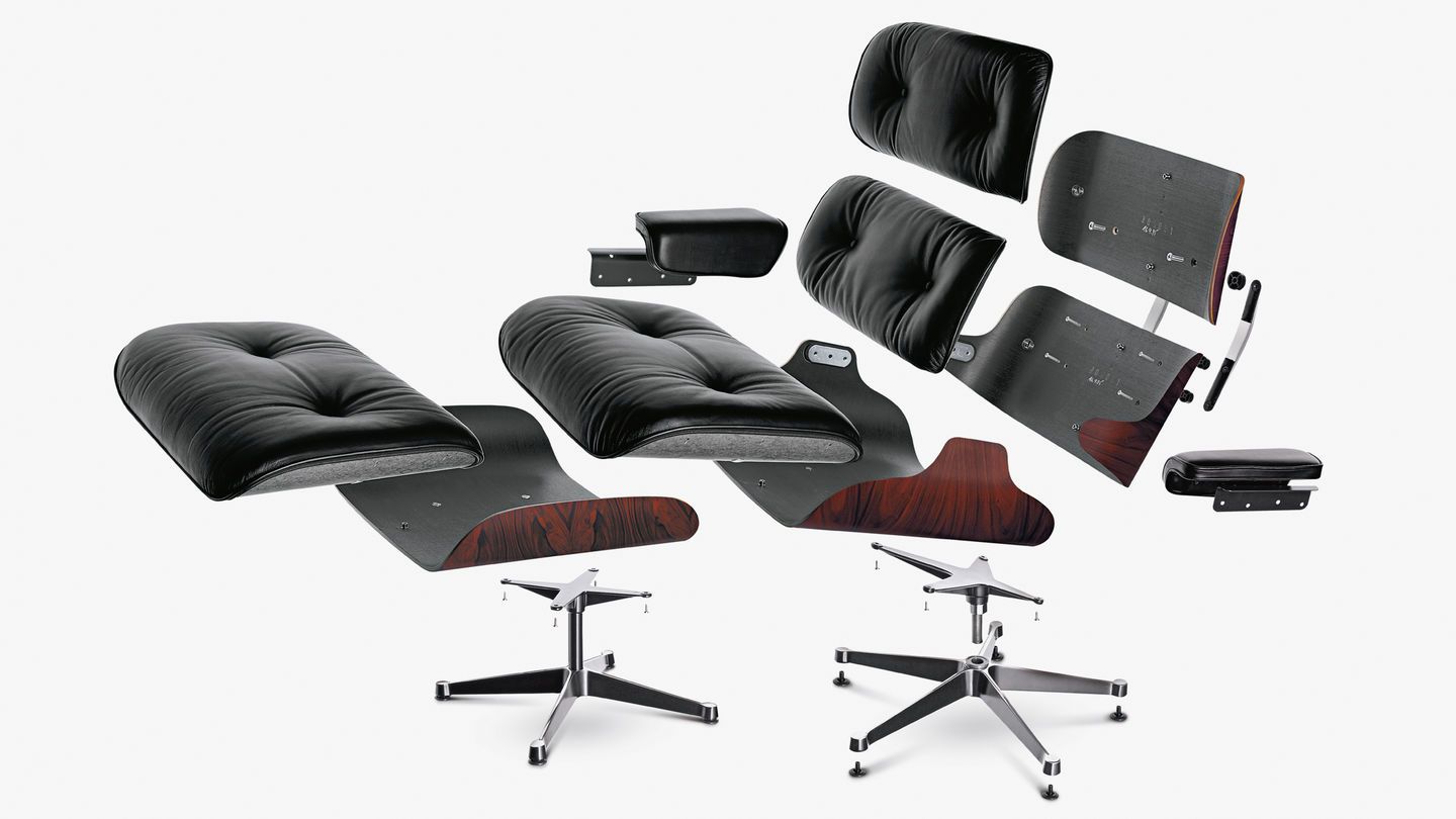 SELT / SOLD VITRA - Eames, Lounge Chair, Palisander Santos 10