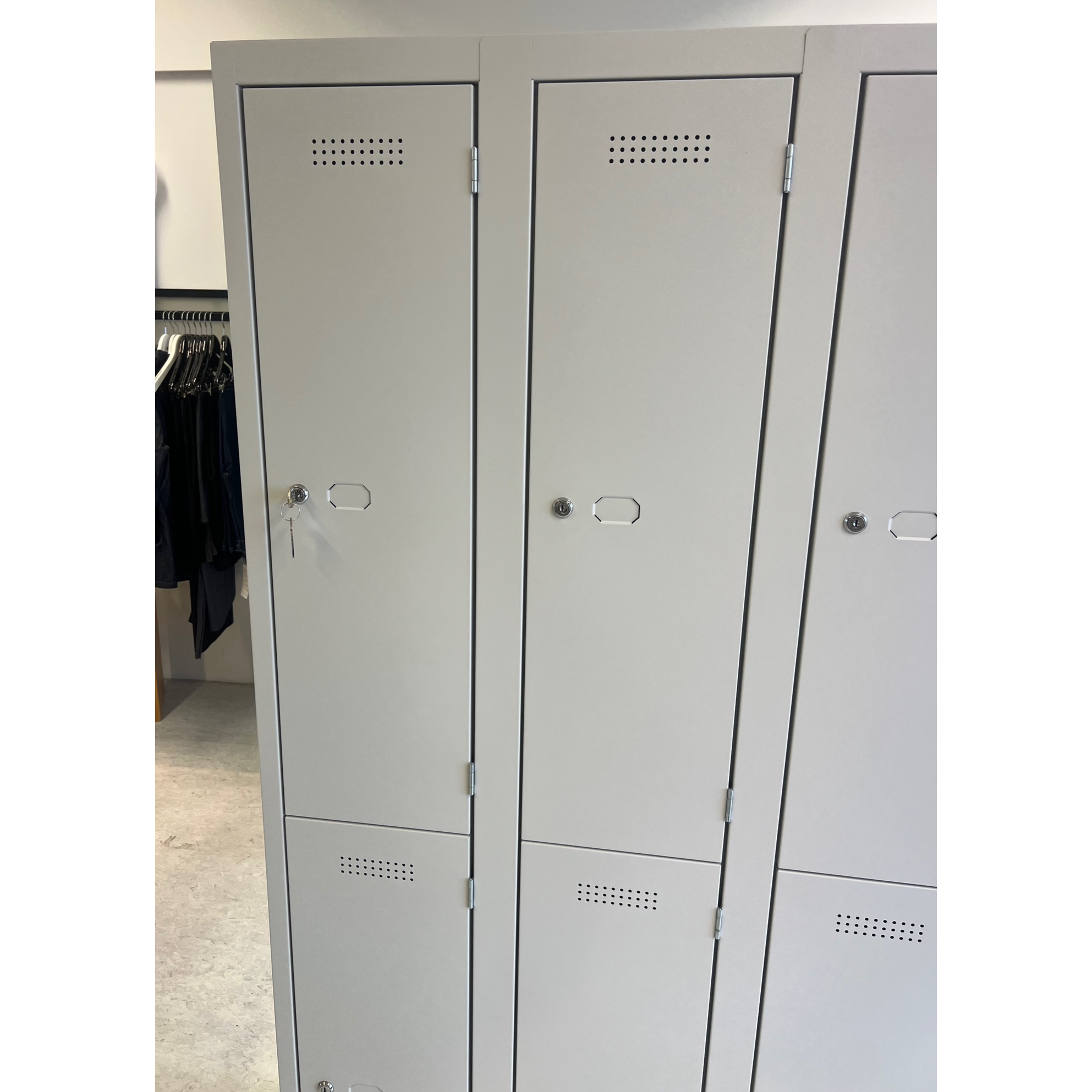 SELT / SOLD Bisley smáhólfaskápur frá AJ Vörulistanum, H180xB120sm. 2