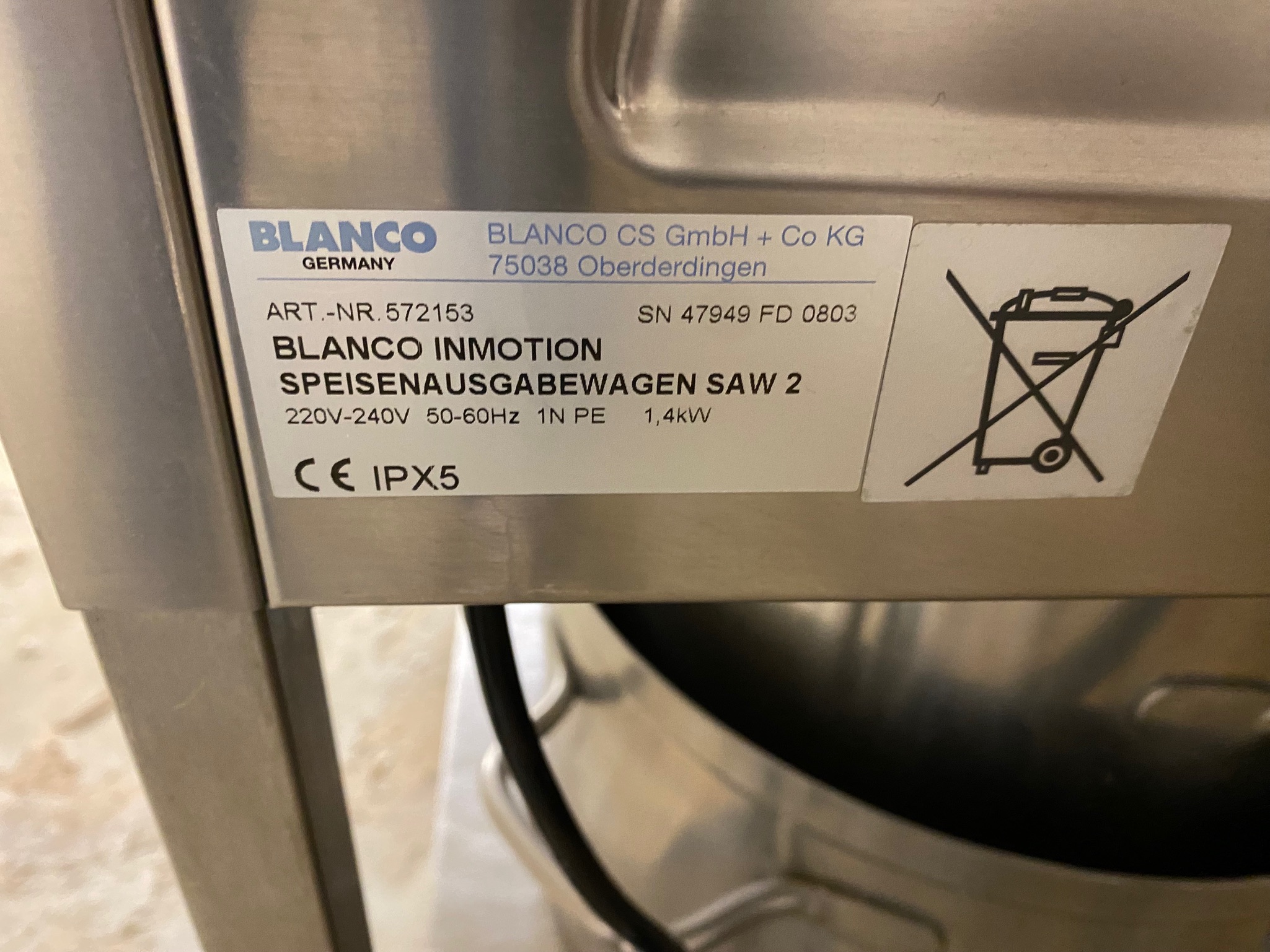 SELT / SOLD Blanco hitaborð - mötuneytisvagn (1 stk.) 8