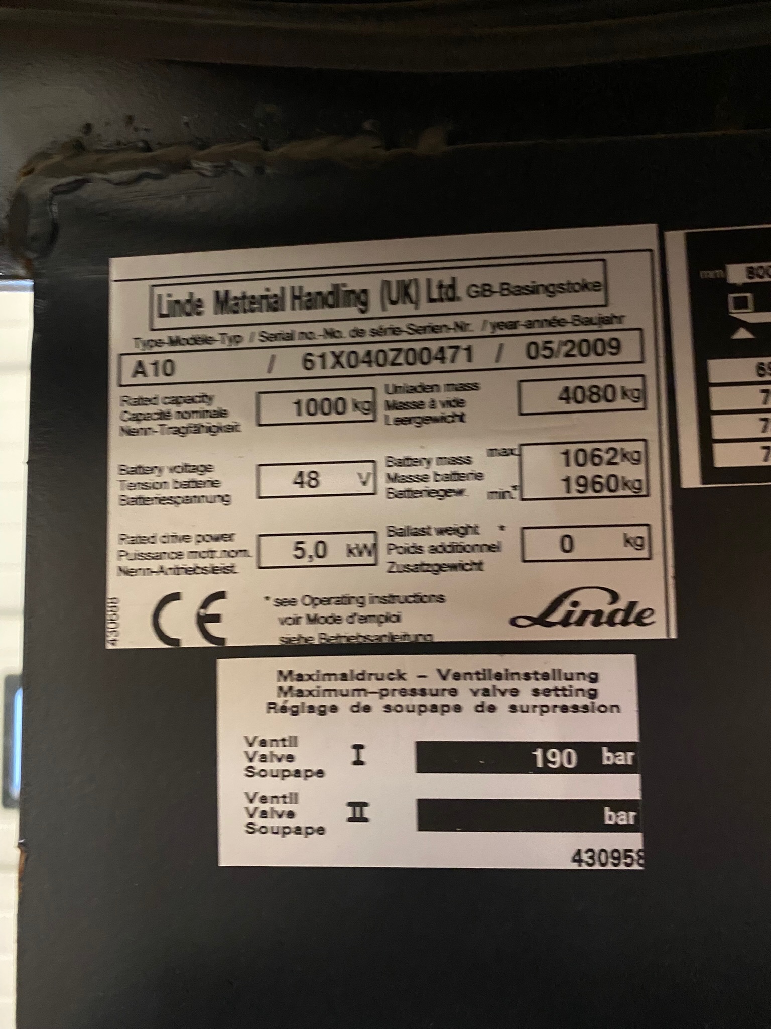 SELT / SOLD - Linde A10 staflari - lyftari 13