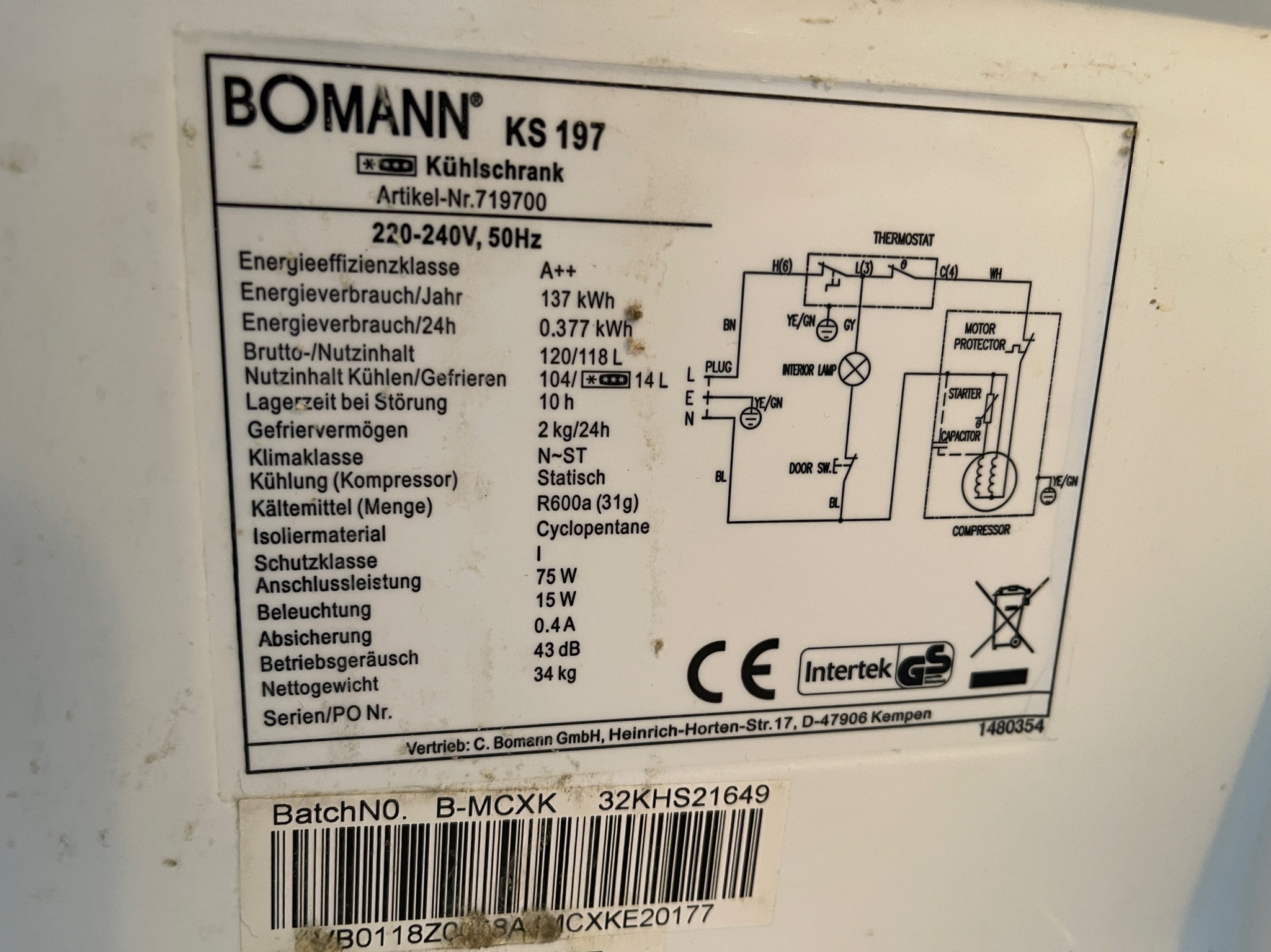 SELT - Bomann Ísskápur með frysti 4