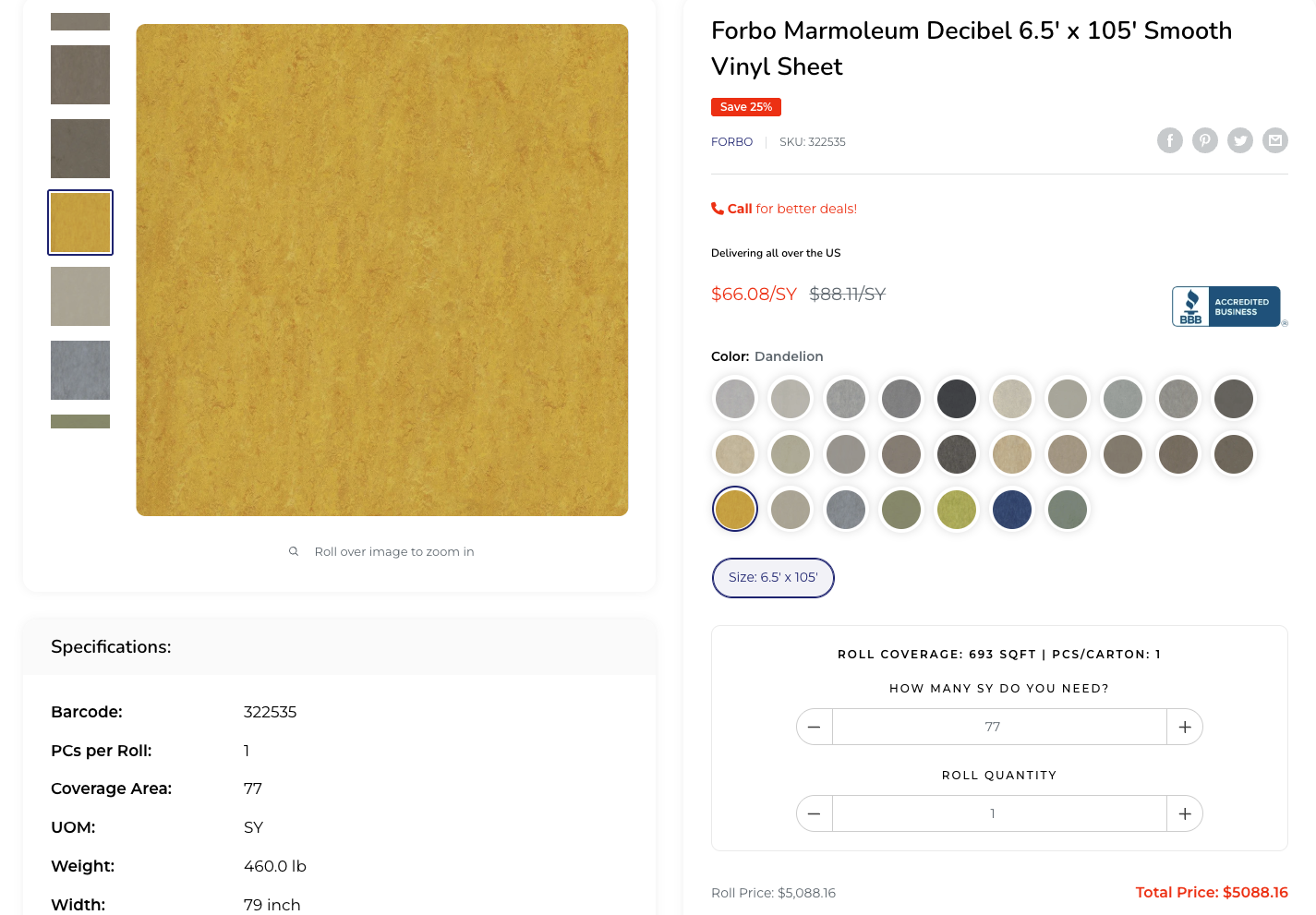 Forbo Marmoleum Decibel gólfdúkur (187m²) - Ónotað 6