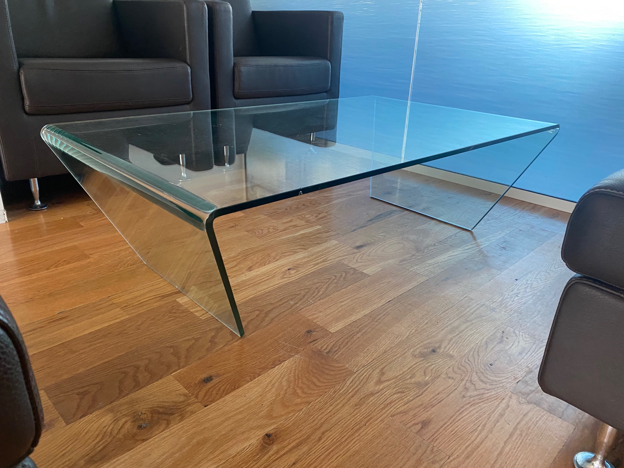 SELT / SOLD Fallegt glerborð 120 x 70sm