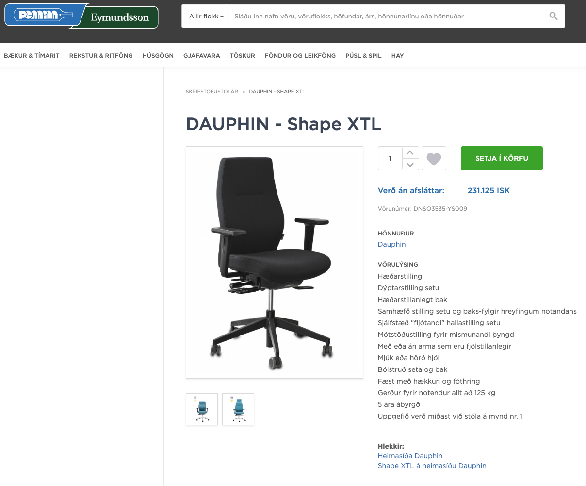 Dauphin skrifborðsstóll frá Pennanum 8