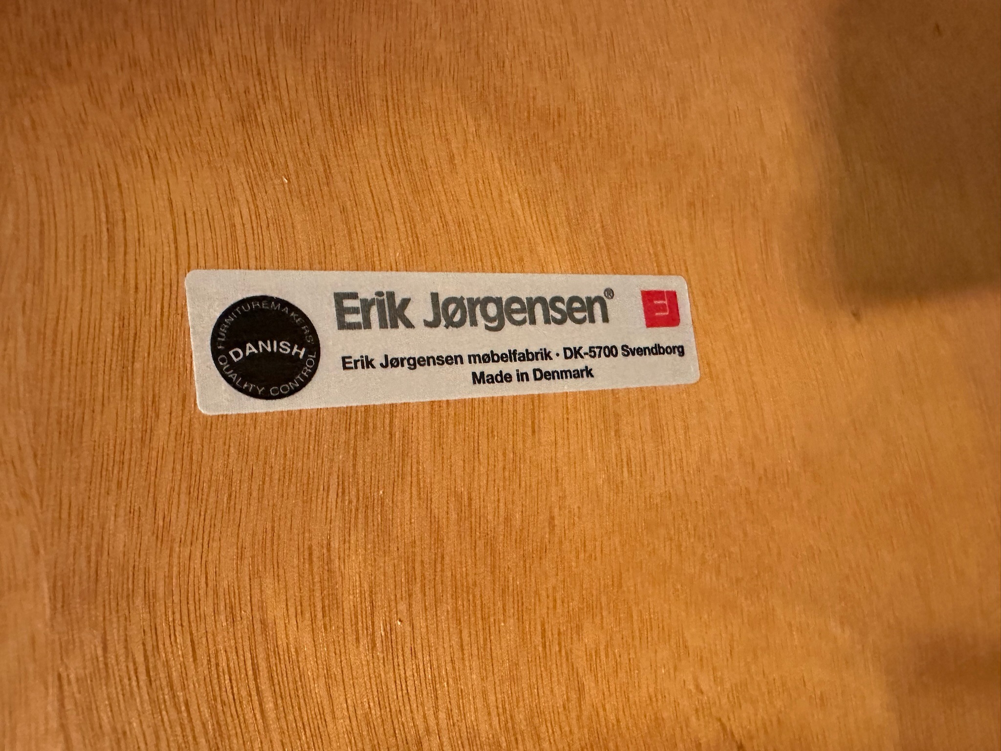 SELT / SOLD Handsmíðað Erik Jørgensen sófaborð - kirsuberjatré 100 sm 4