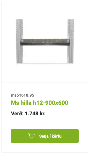 SELT / SOLD MS hillurekkar frá Rými 5