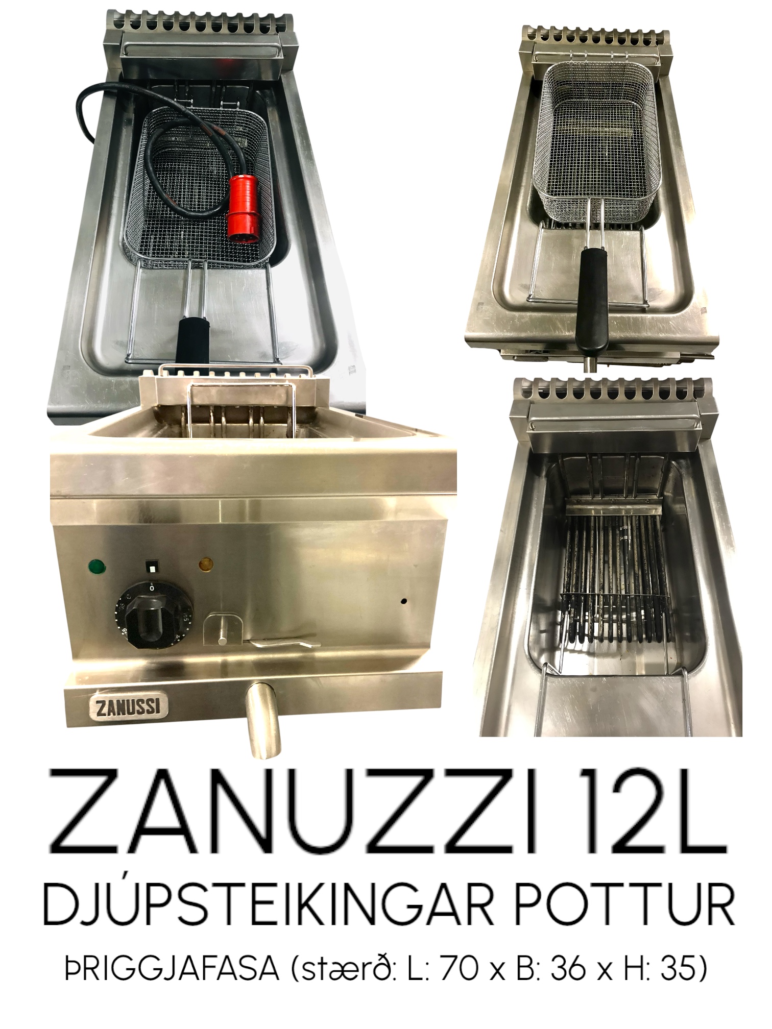 SELT / SOLD Zanuzzi 12l djúpst.pottur.þriggjafasa 2