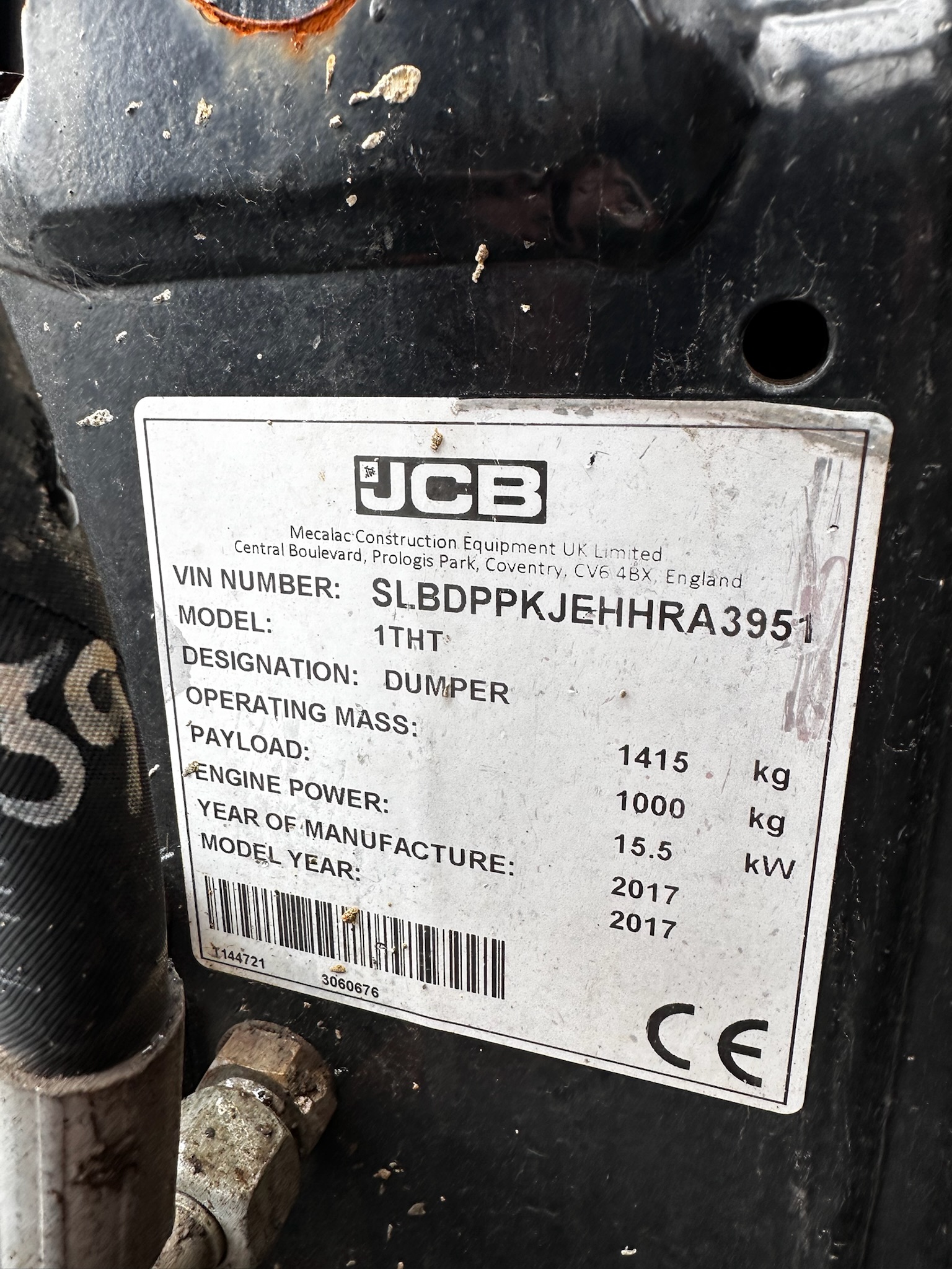 SELT / SOLD JCB dumper 2017 - 1 tonn 11