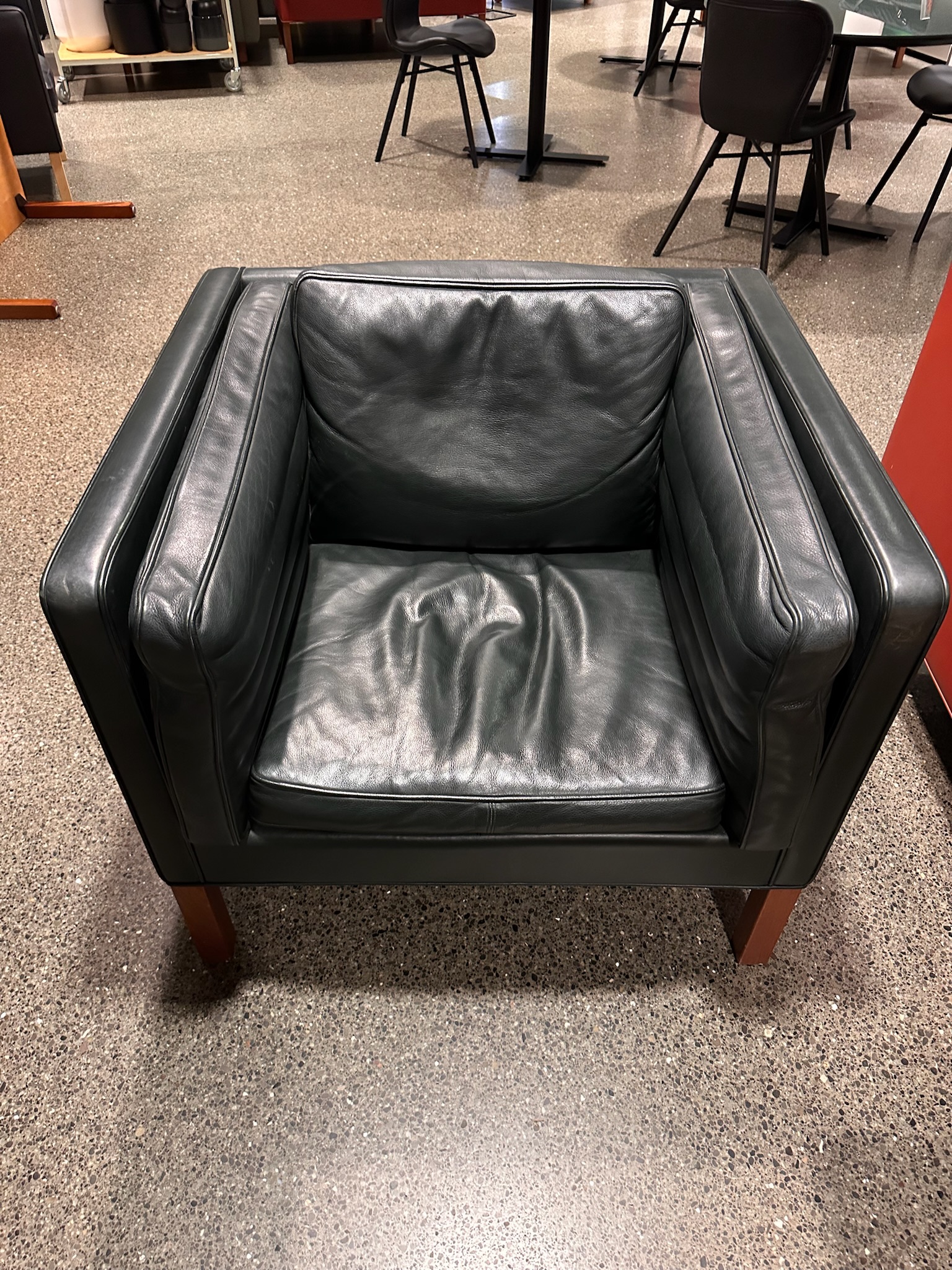 SELT / SOLD Børge Mogensen - handsmíðaður leðurstóll 3