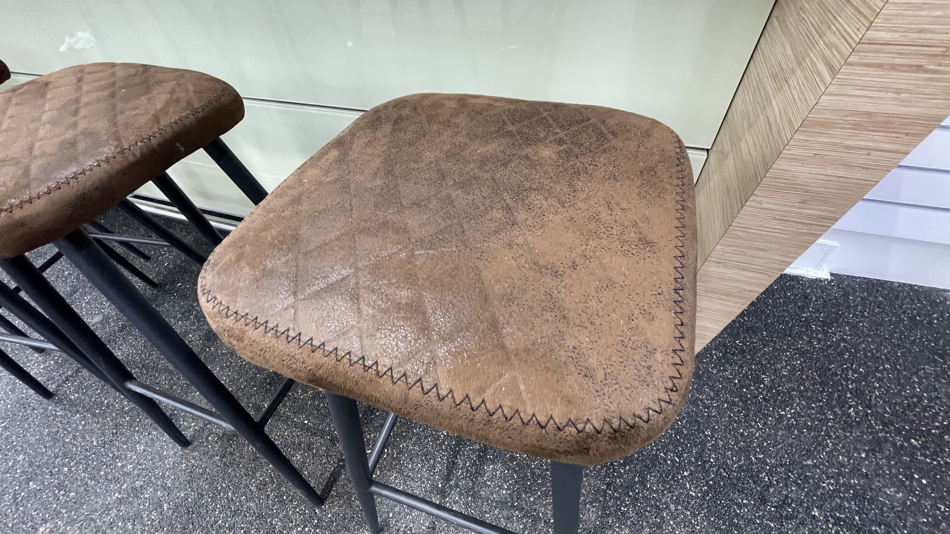 SELT / SOLD Móttöku/afgreiðluborð marmaraplata, L240 x D110x H110 sm 14