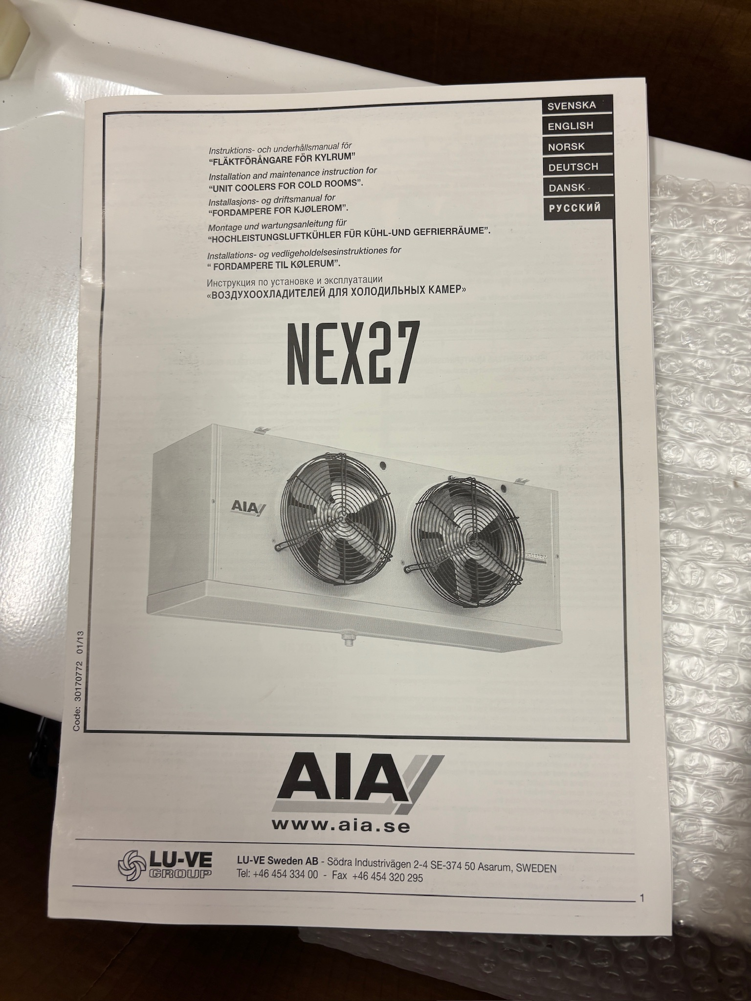 SELT / SOLD AIA Nex27 kæliviftur ónotað 2