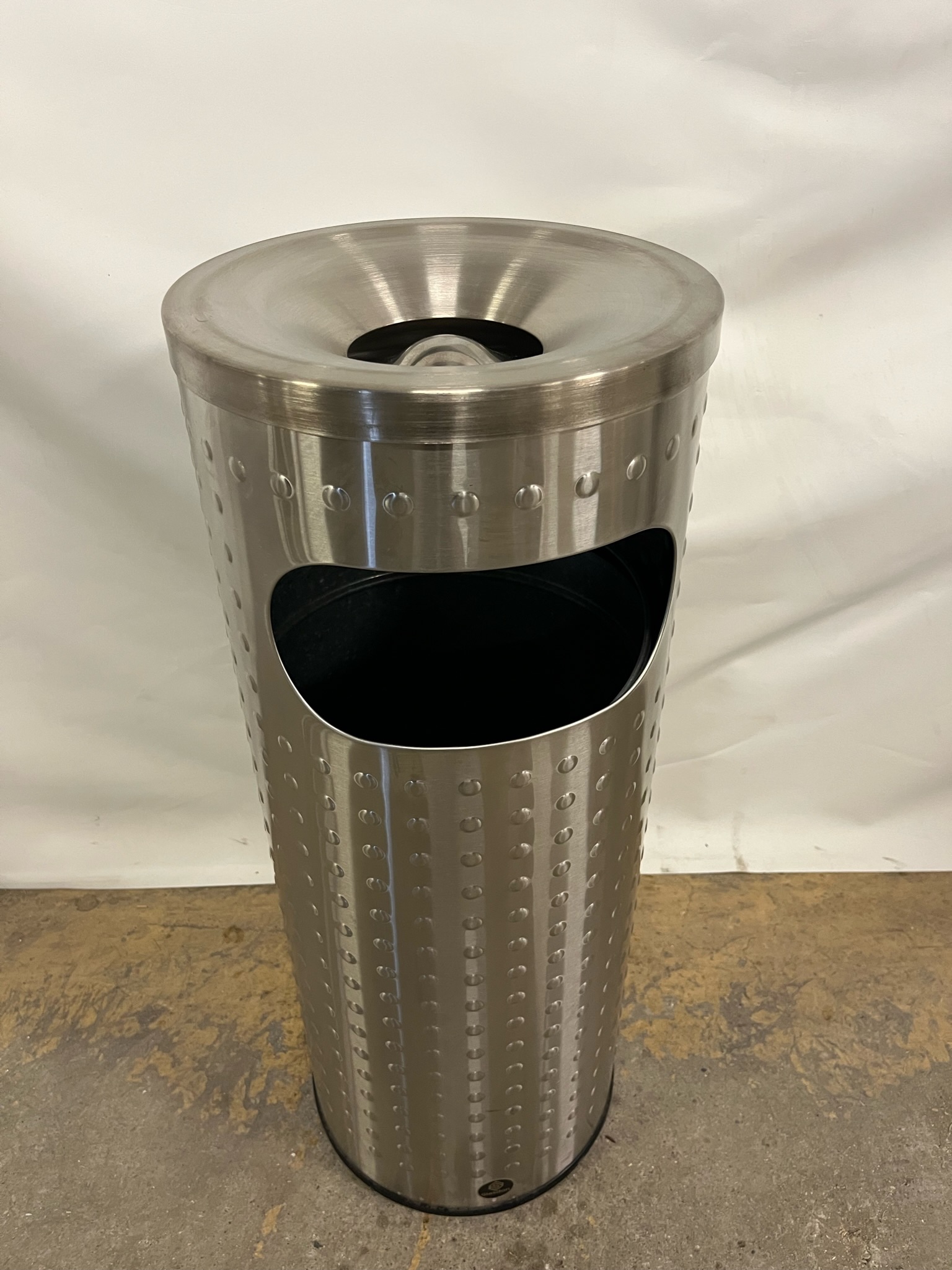 SELT / SOLD Glasdon ruslatunna ónotuð með öskubakka - H106sm. 2