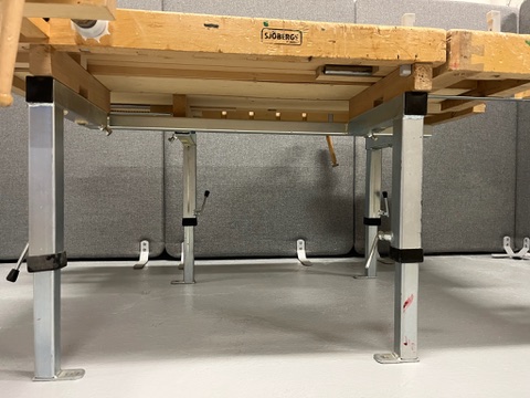 SELT / SOLD - Sjöbergs tvöfaldur hefilbekkur, L142 x B110 sm. 4