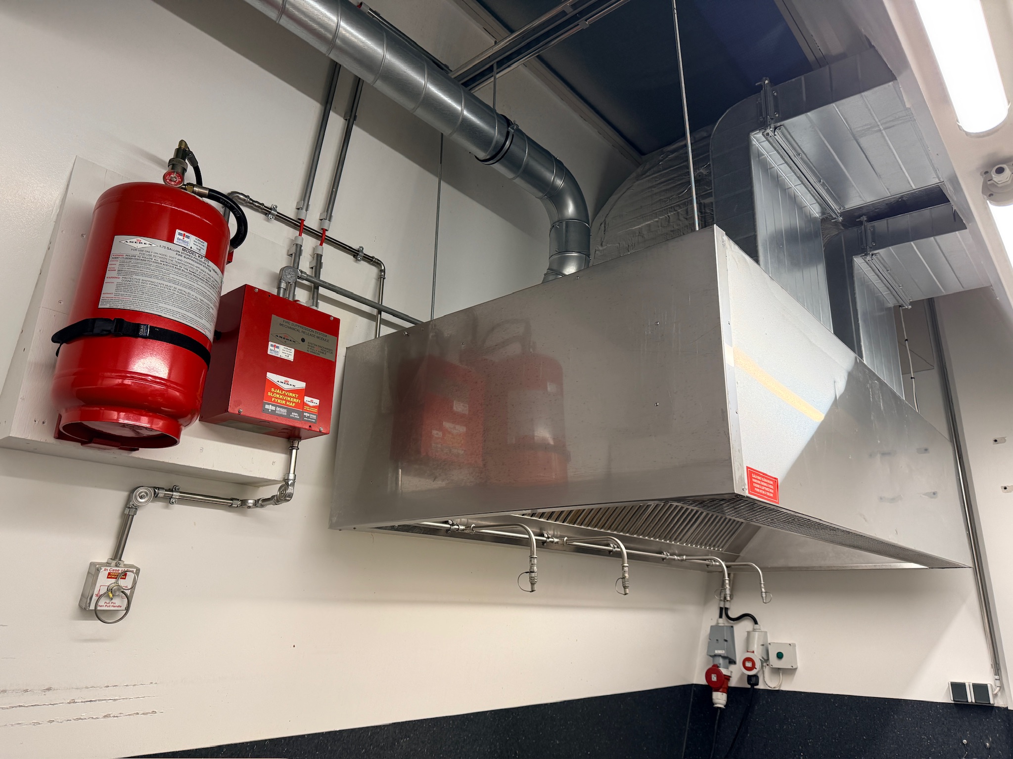 Háfur með Amerex slökkvikerfi, B225 x D110 x H50 sm 2
