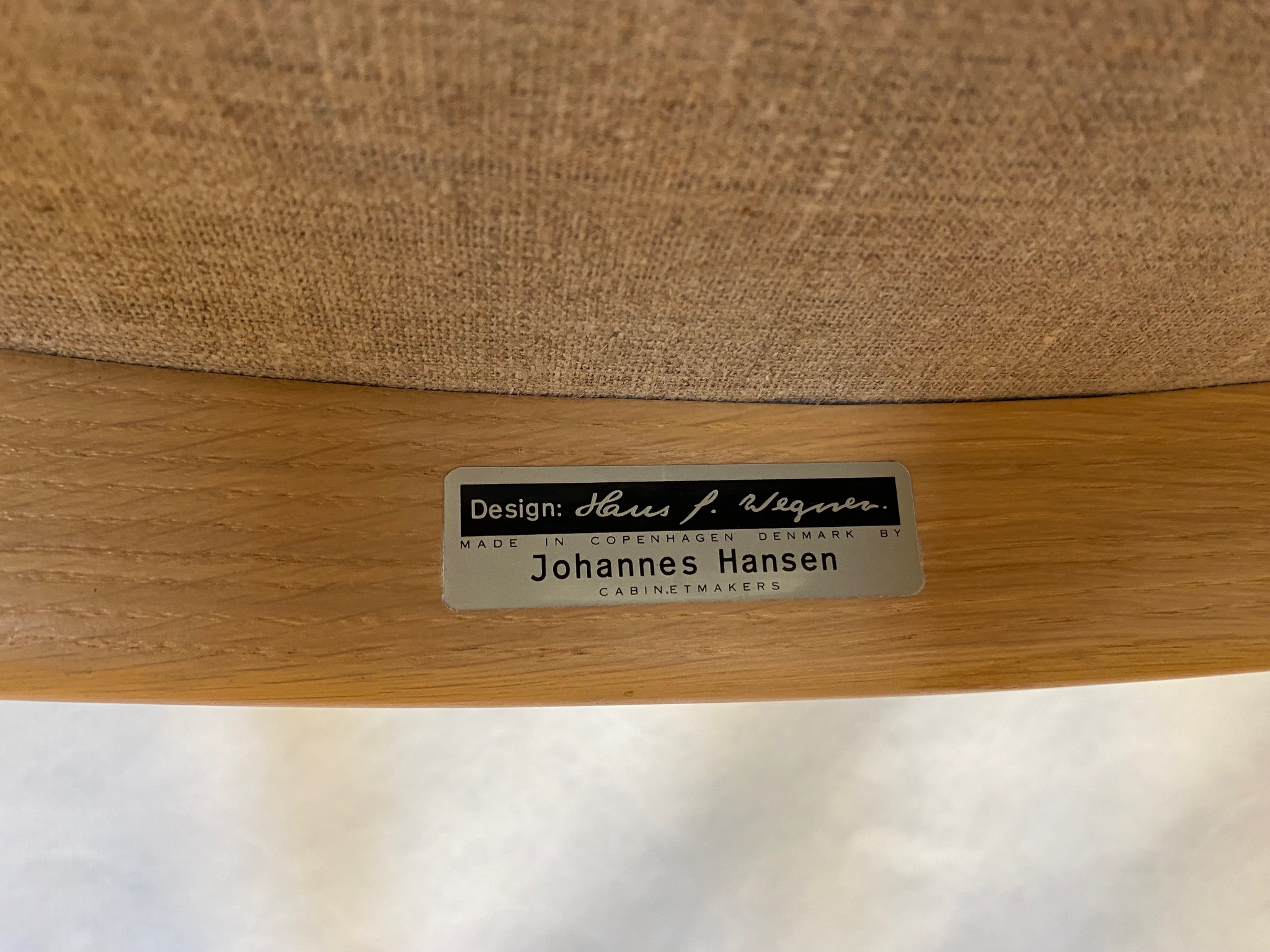SELT / SOLD - Johannes Hansen hönnunarstóll ''The Chair'' (2 stk.) 7