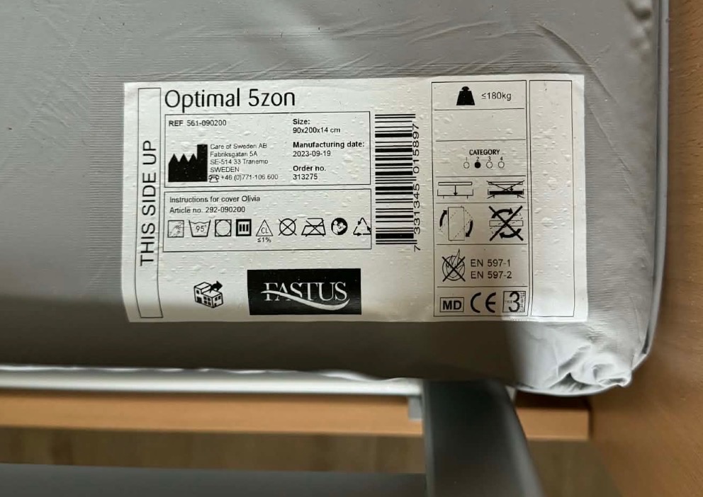 SELT / SOLD sentida SC hjúkrunarrúm 90cm frá Fastus - (1.5 árs) 8