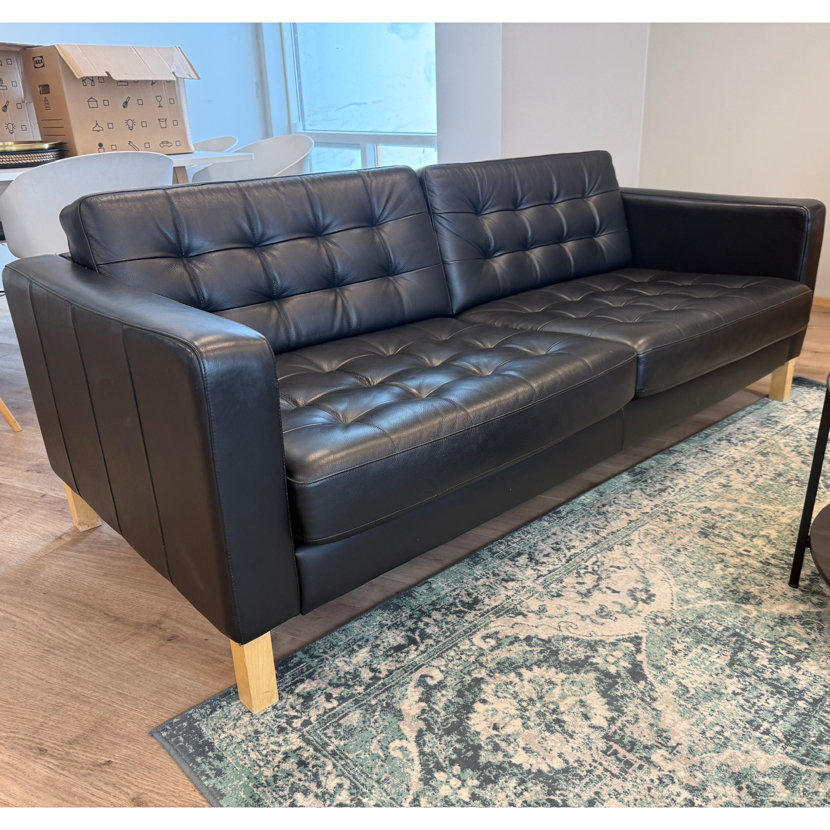 SELT / SOLD IKEA 3ja sæta sófi, B204xD89sm.