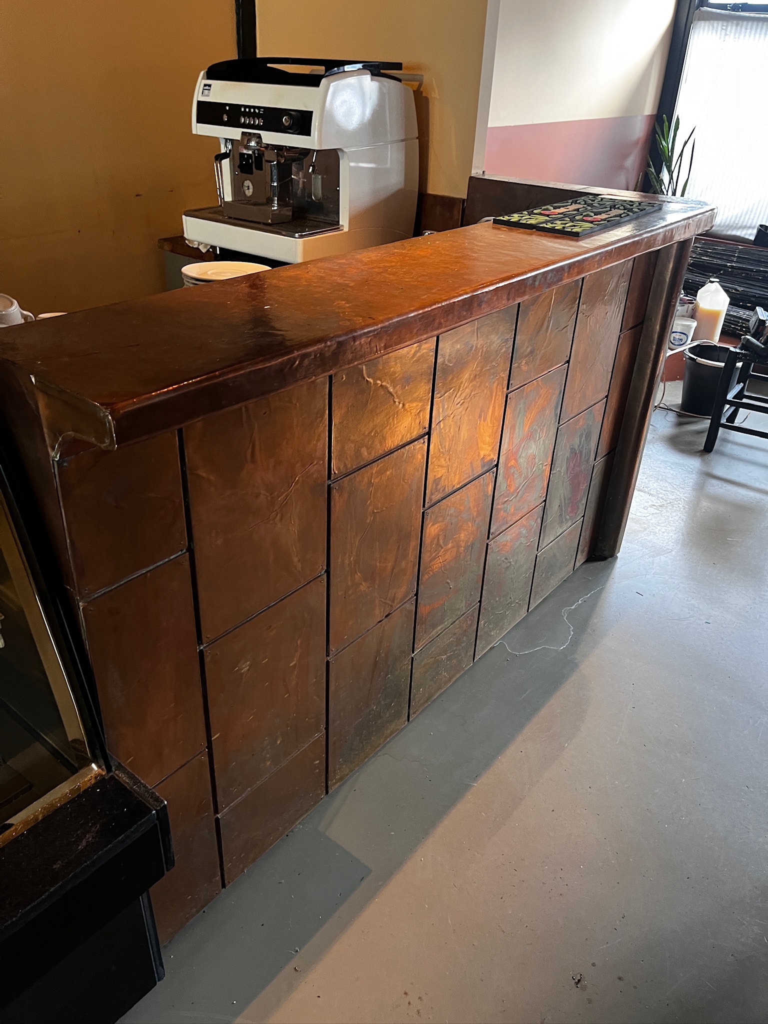 SELT / SOLD Afgreiðsluborð / bar, B85 / 190 x D75 x H110 sm. 6
