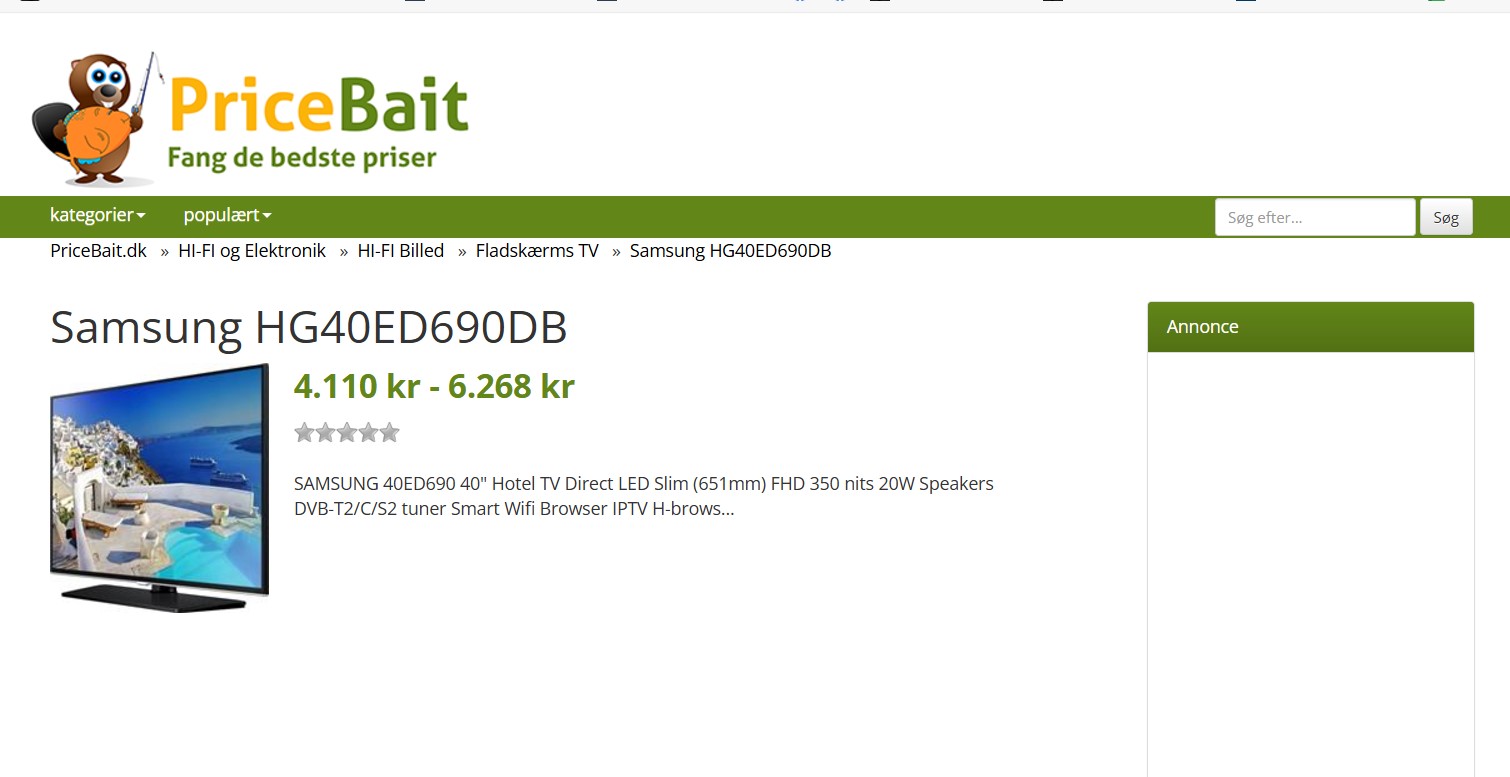SELT / SOLD Samsung - Hotel TV 40" 8