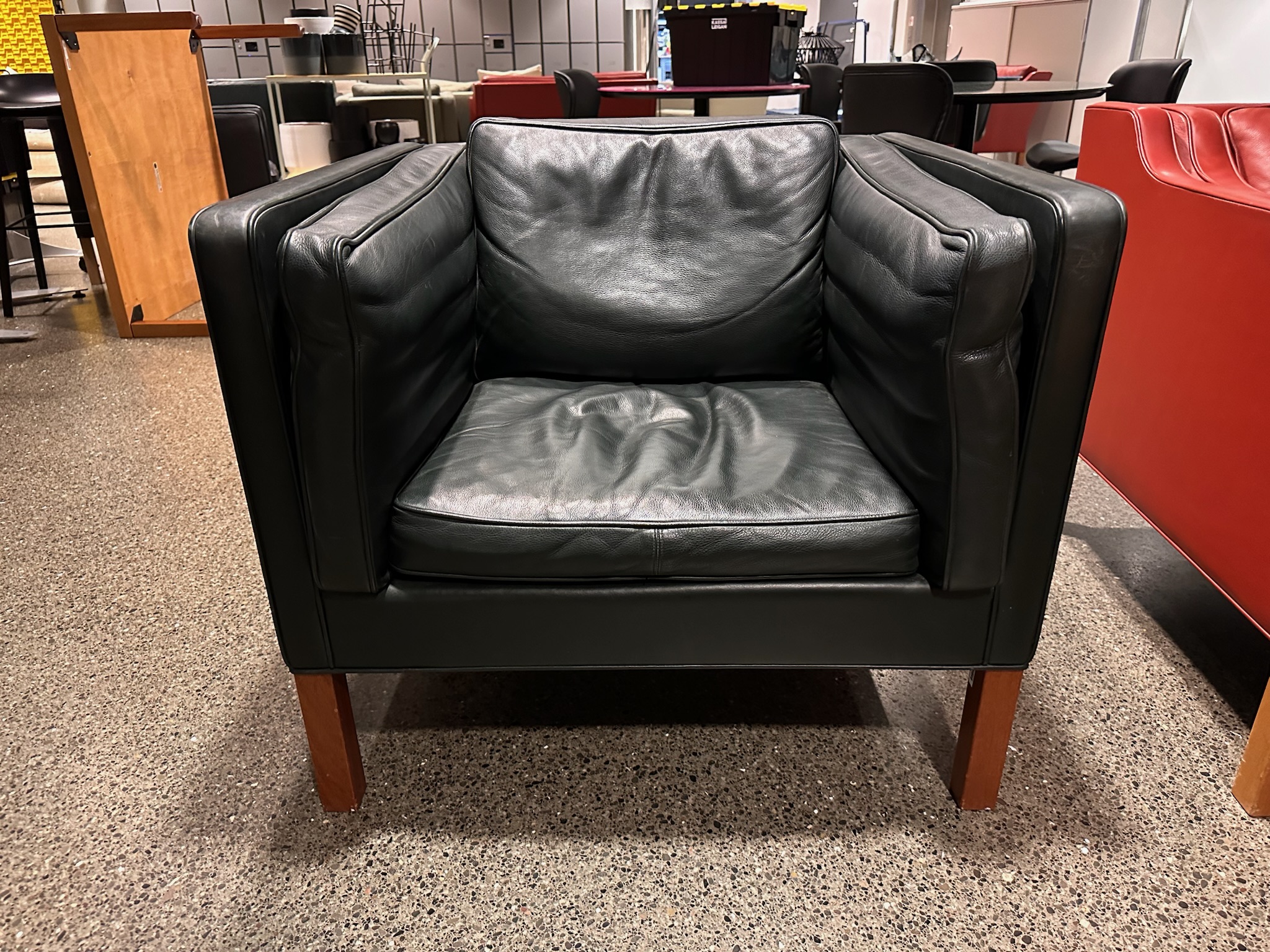 SELT / SOLD Børge Mogensen - handsmíðaður leðurstóll 2