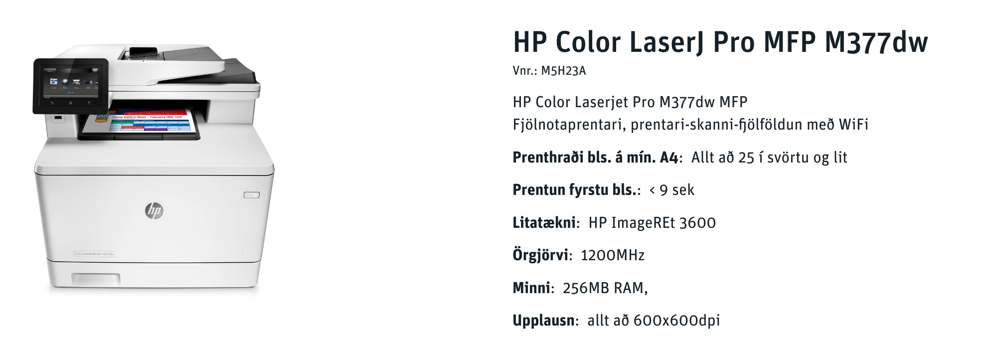 SELT / SOLD HP Color LaserJet PRO MFP M377dw 10