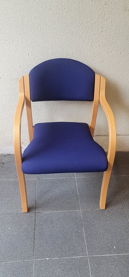 Selt/Endurnýtt-Viðartaustólar bláir