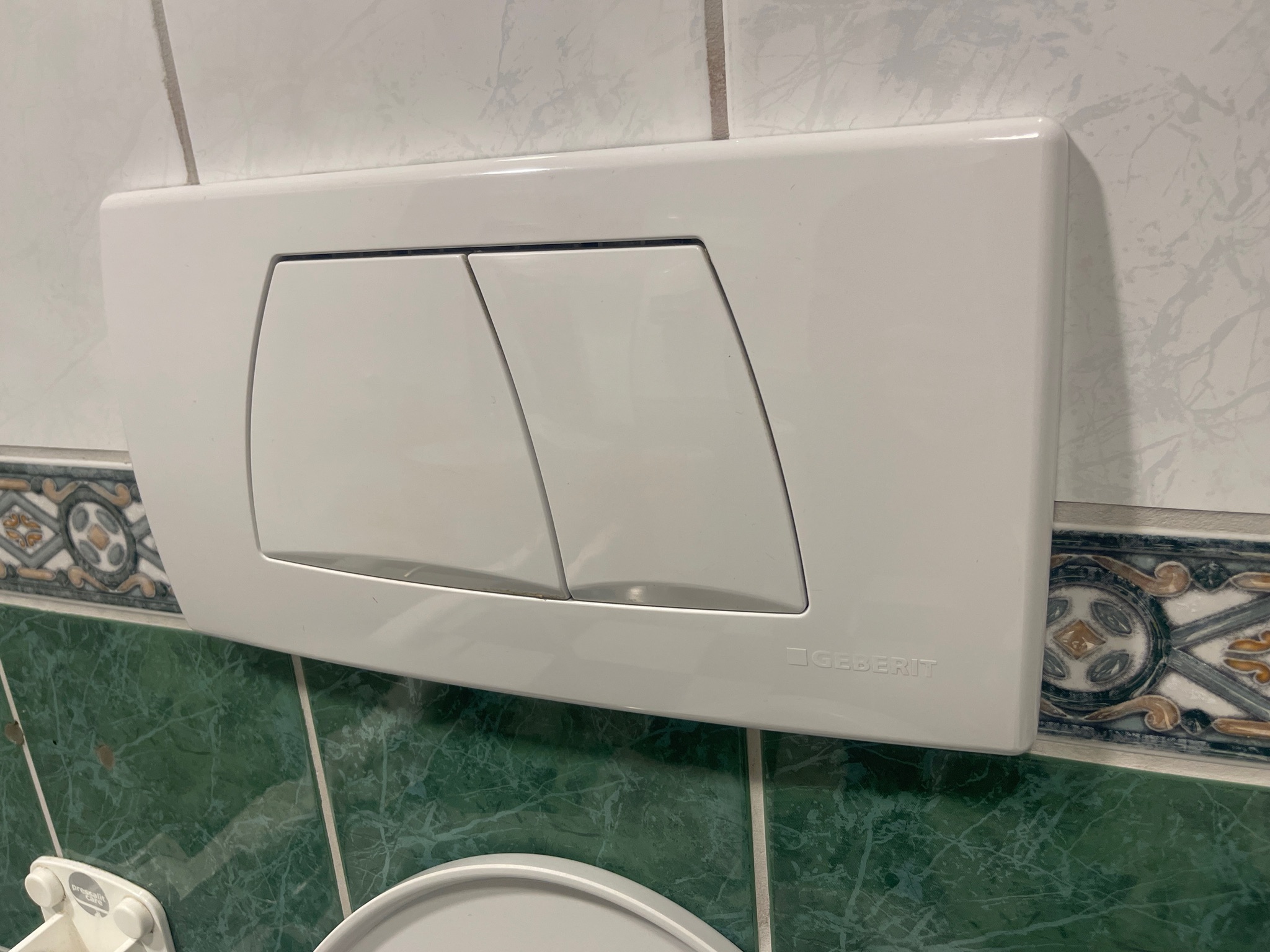 SELT / SOLD WC / vegghengt salerni fyrir fatlaða ásamt skolspjaldi 11
