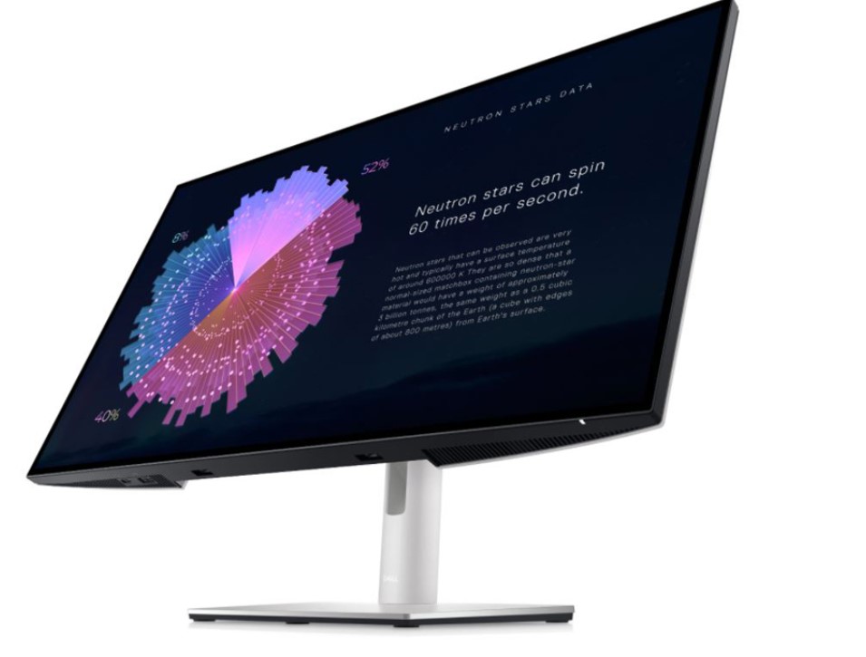 SELT / SOLD Dell UltraSharp QHD tölvuskjáir á Roline armi, 27'' 3
