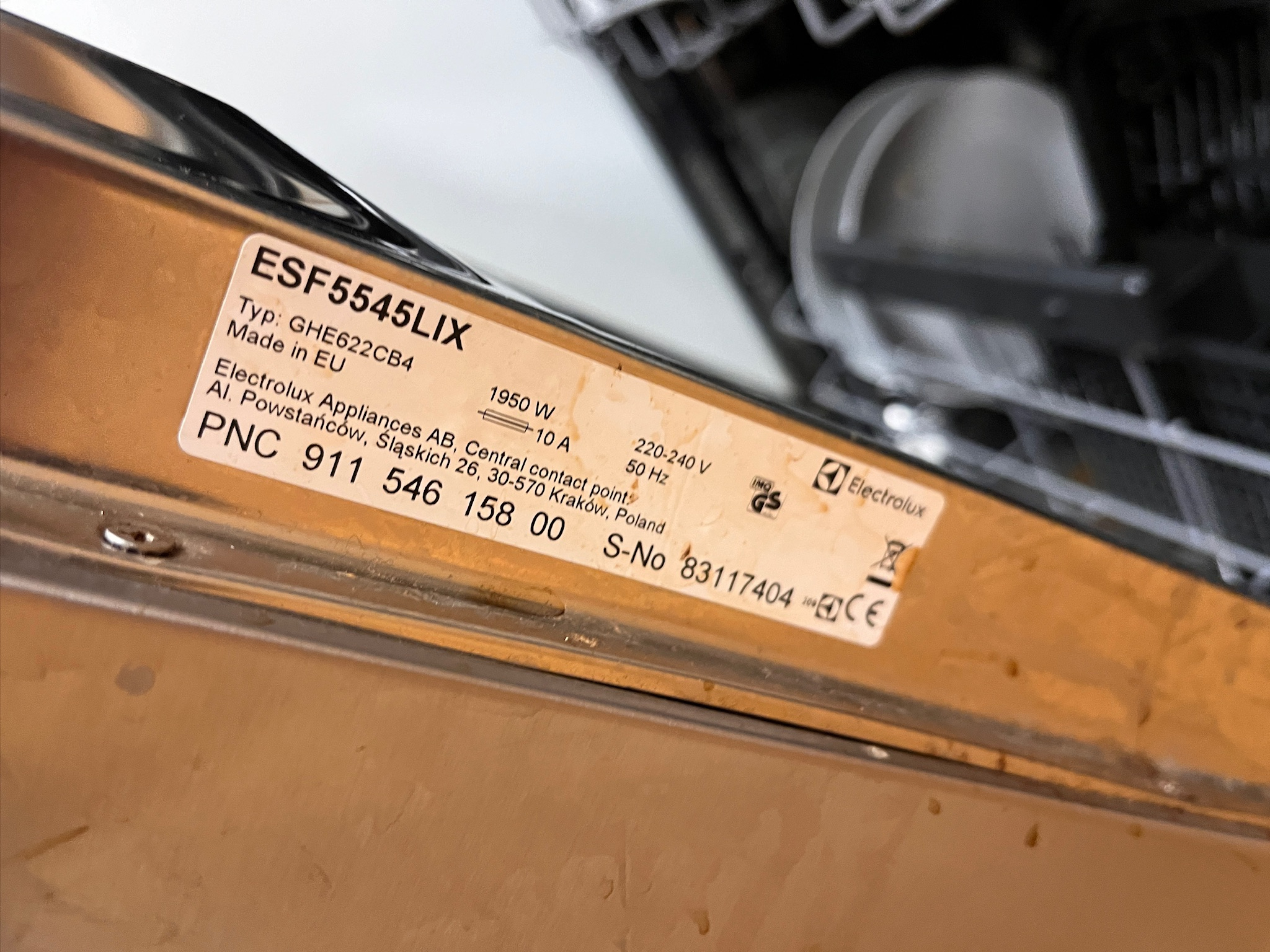 SELT / SOLD Electrolux uppþvottavél 3