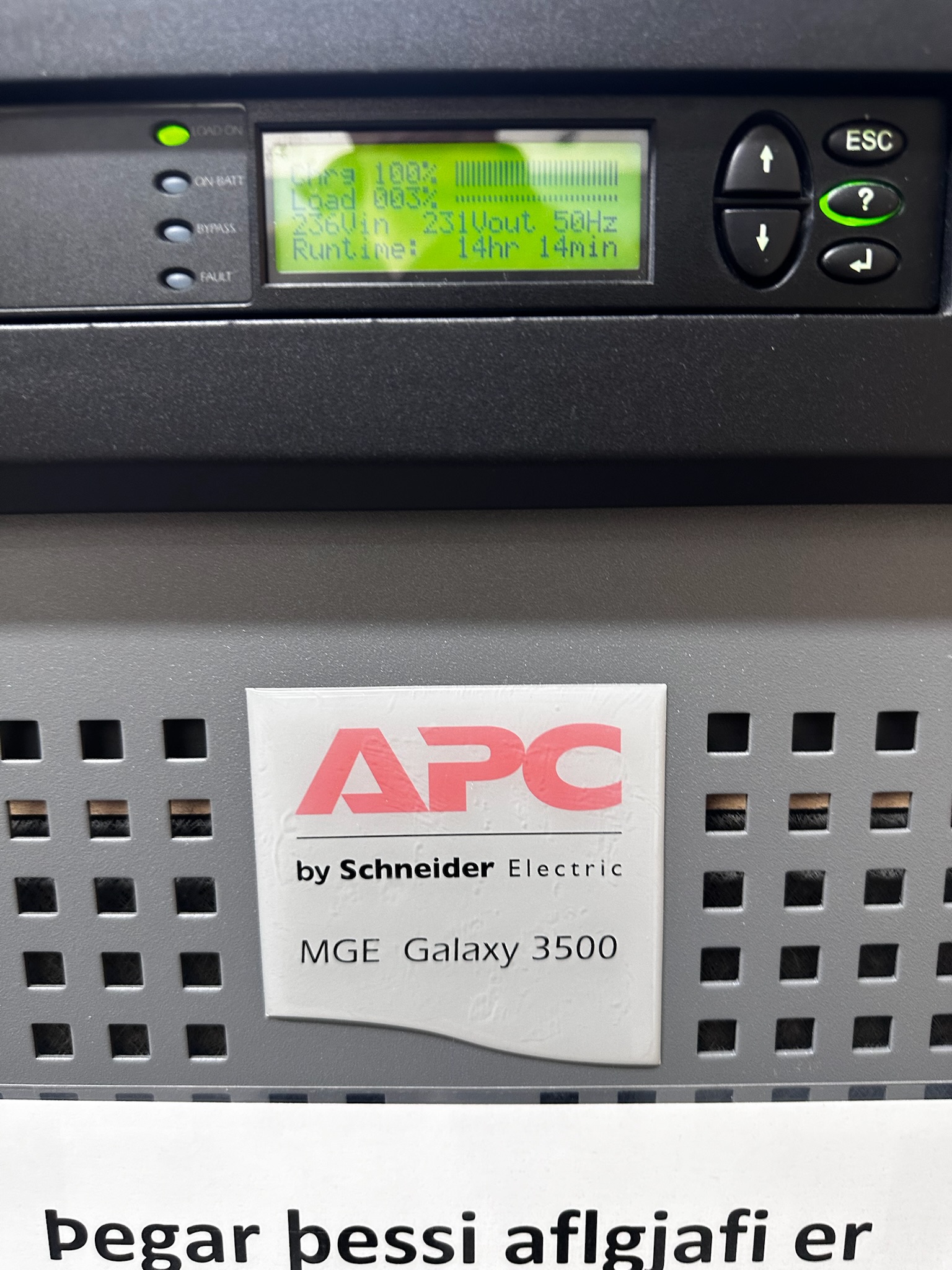 SELT / SOLD APC rafstöð / varaaflstöð 5