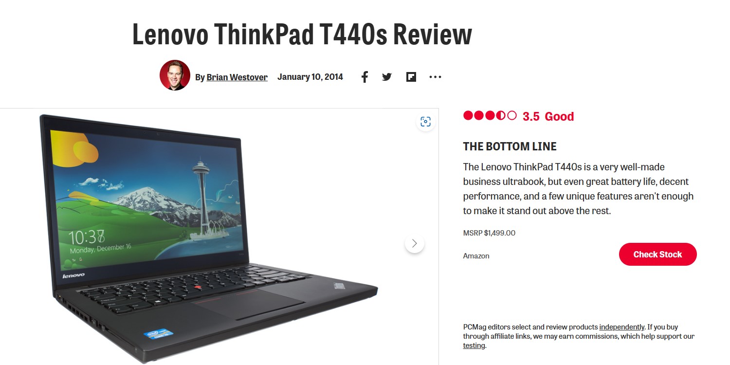 SELT / SOLD Öflug fartölva - fartölvur - Lenovo ThinkPad T440s i7 2