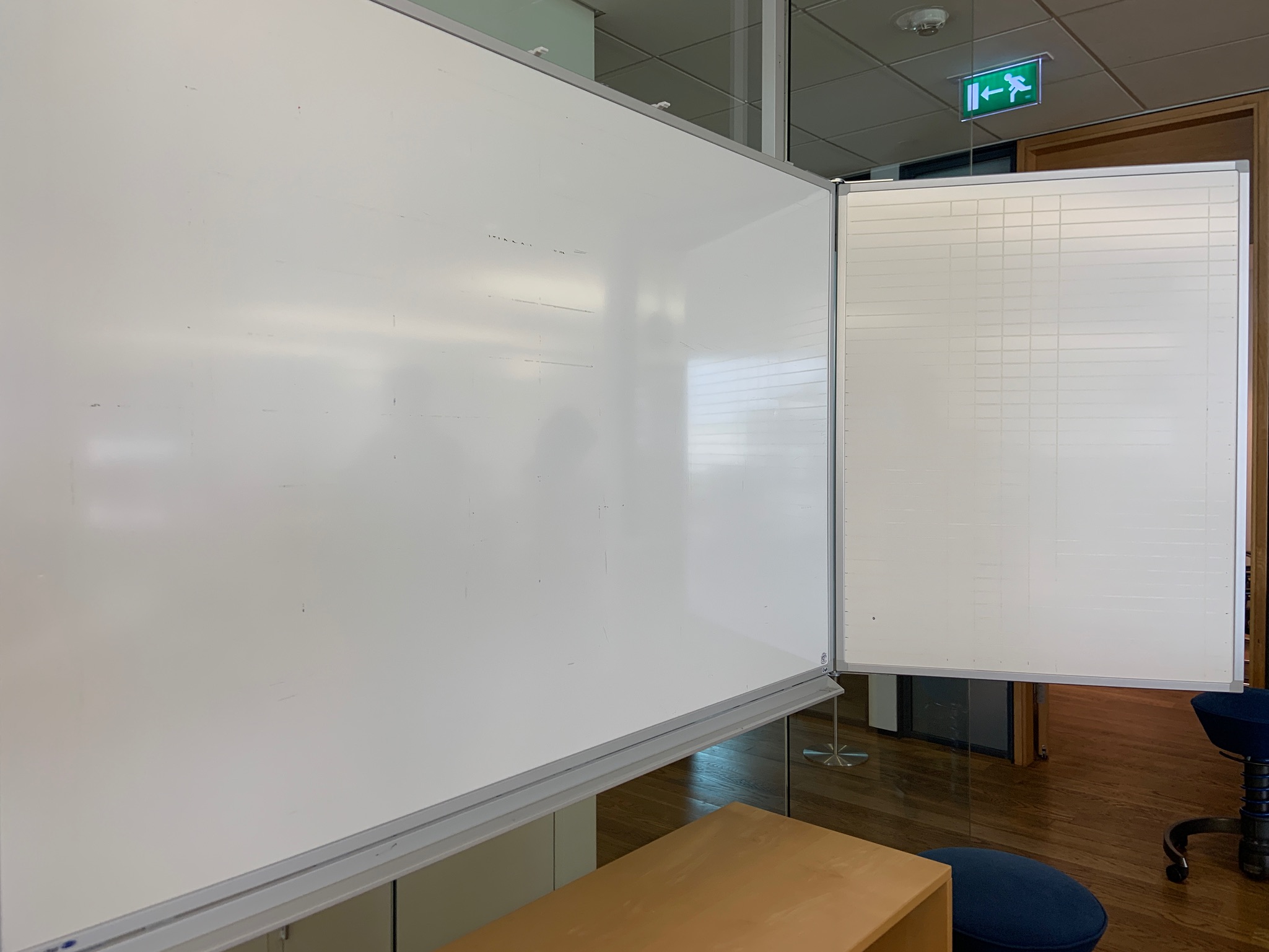 SELT / SOLD Legamaster tússtafla m.vængjum 3m 2
