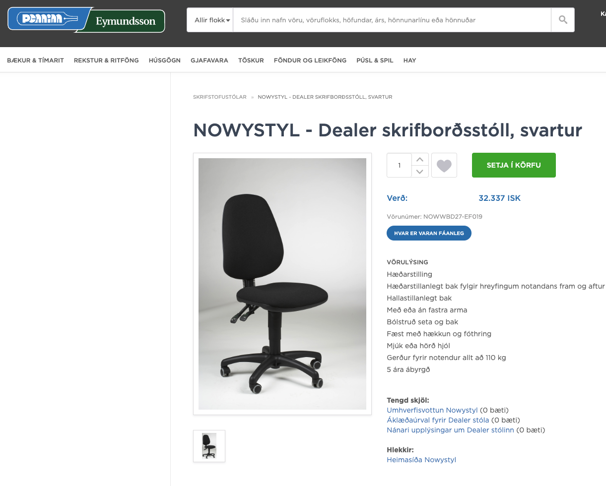 SELT / SOLD Nowystyl skrifborðsstóll frá Pennanum (2 stk.) 3