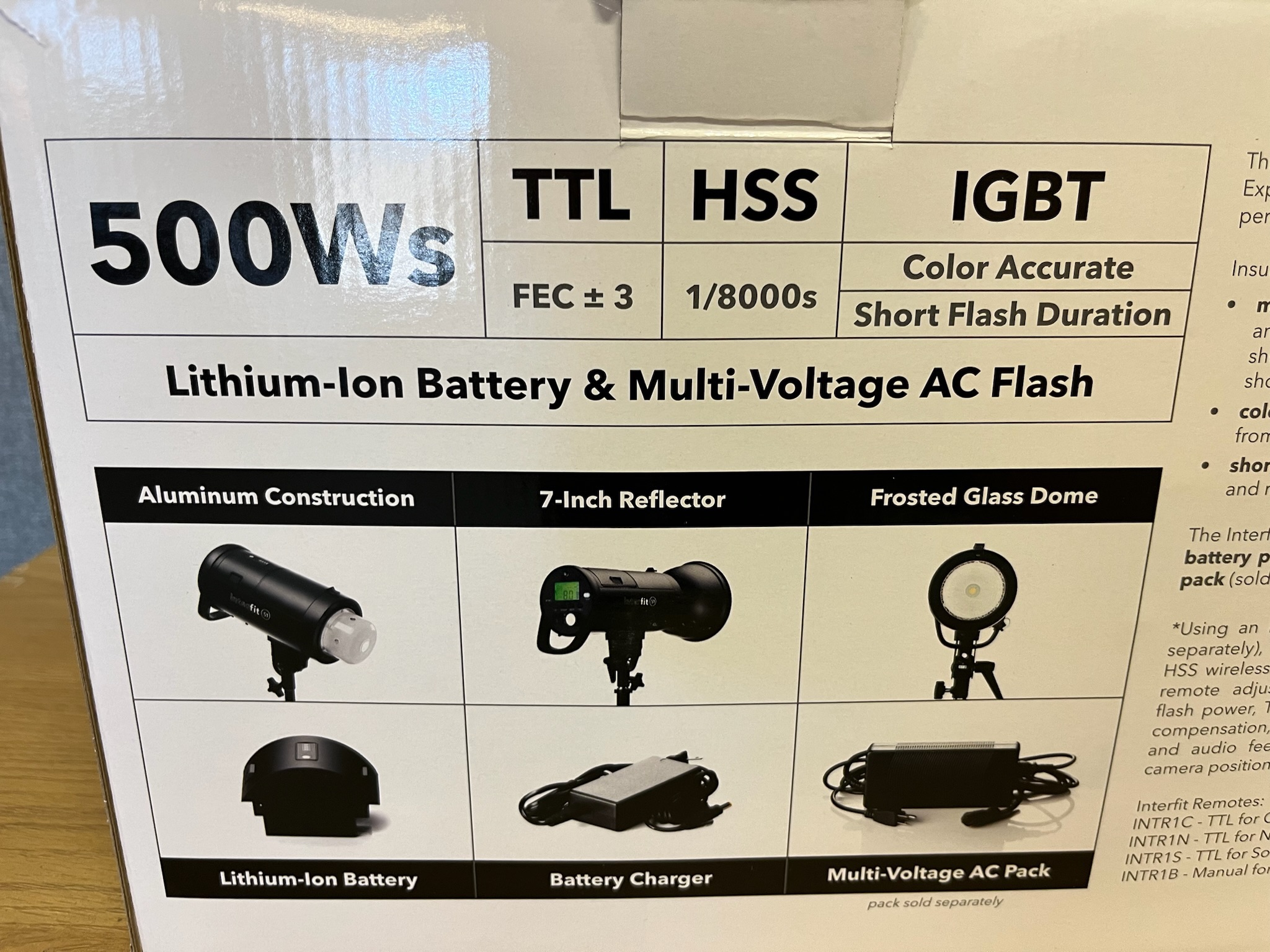 SELT / SOLD Interfit S1 ljóskastari (ónotað) 3