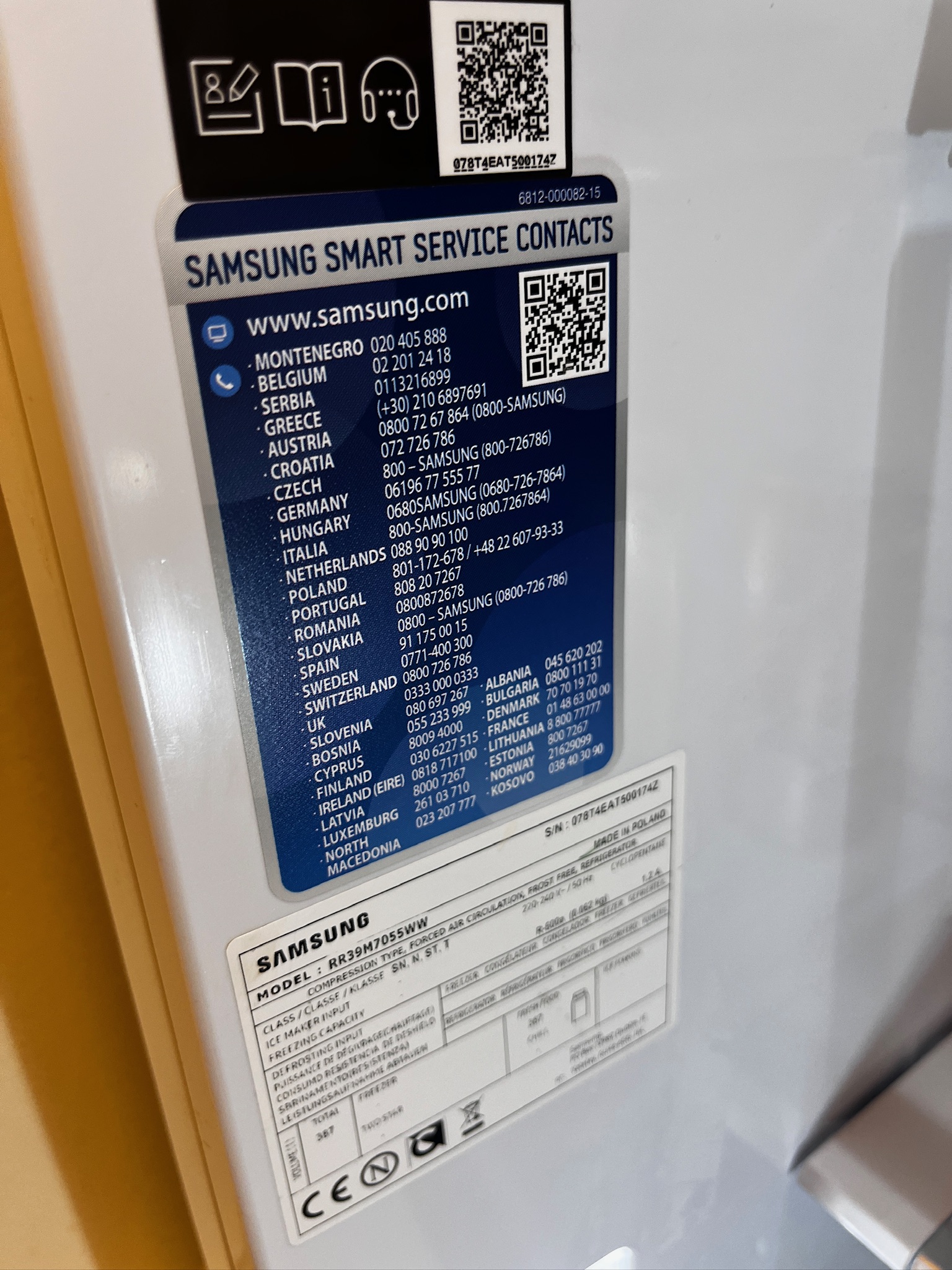 SELT / SOLD Samsung ísskápur, H185sm. 4