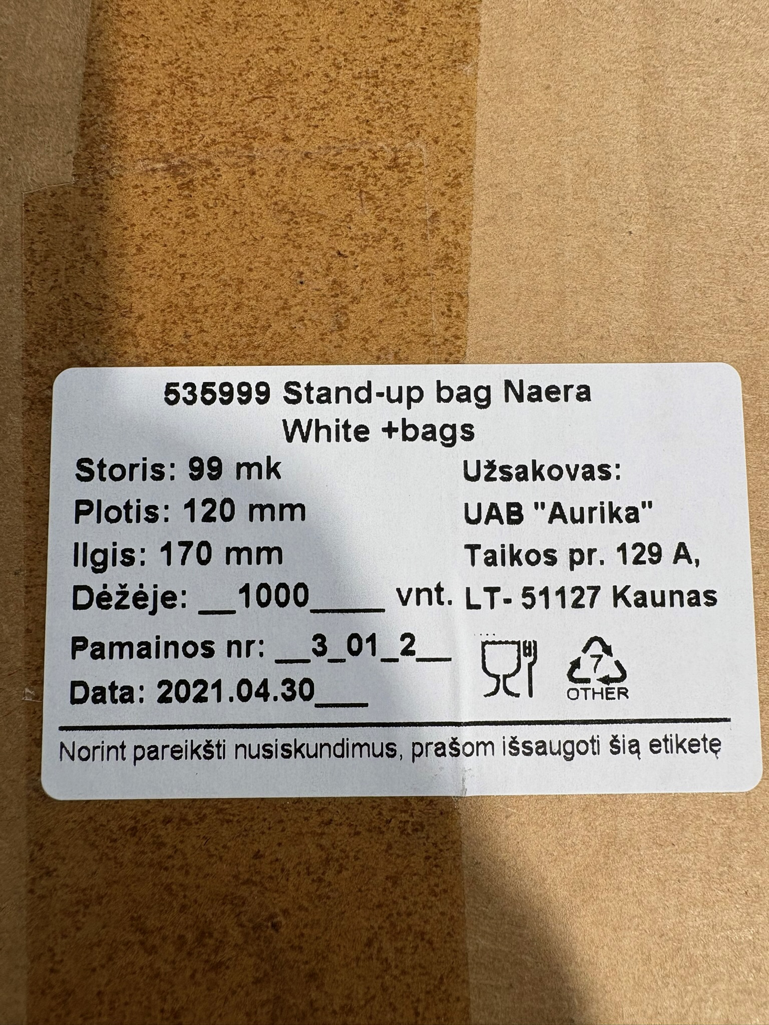 Hvítir zip-lock plastpokar - 2.000 stk. 8