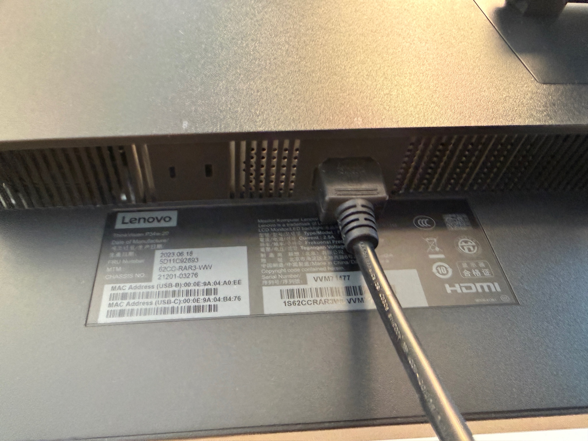 SELT / SOLD Lenovo ThinkVision tölvuskjár frá Ofar, QHD, 34'' 7