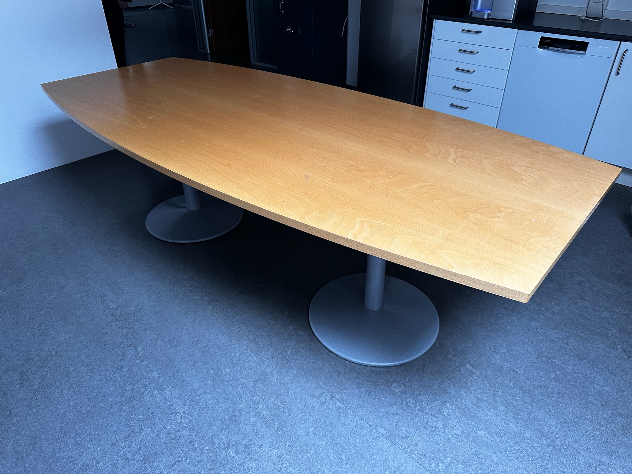 SELT / SOLD - Fundarborð, L250 x B110 sm., 6 til 8 manna 6