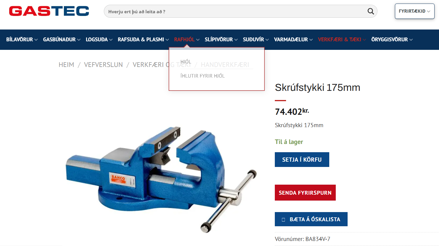 SELT / SOLD - Toptul skrúfstykki 5