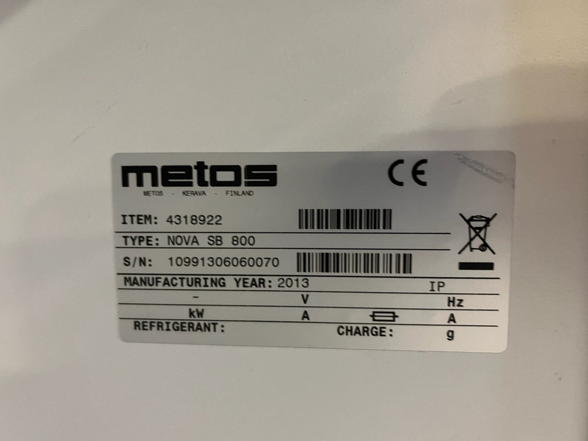 SELT / SOLD Metos preppborð á hjólum, B115xD80xH90sm. 7