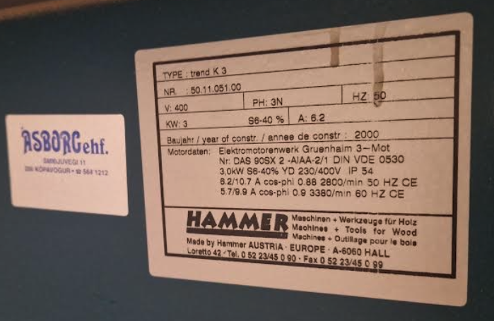 Hammer plötusög frá Ásborg 3