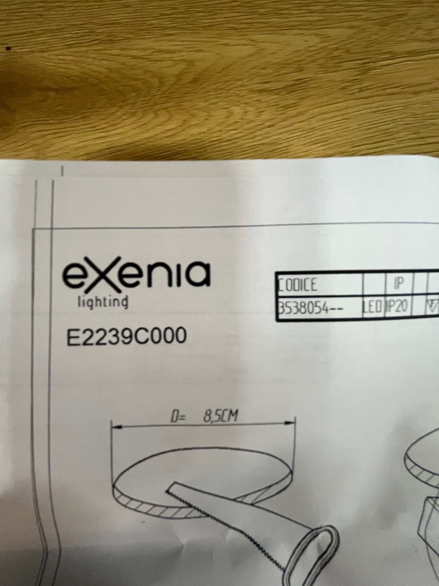 LED E2239C000 9W og IP20 hvít loftljós frá exenia, ónotuð (28 stk.) 5