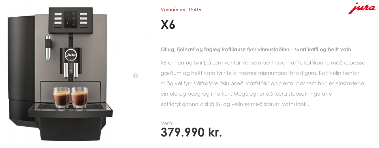SELT / SOLD Jura X6 kaffivél 7