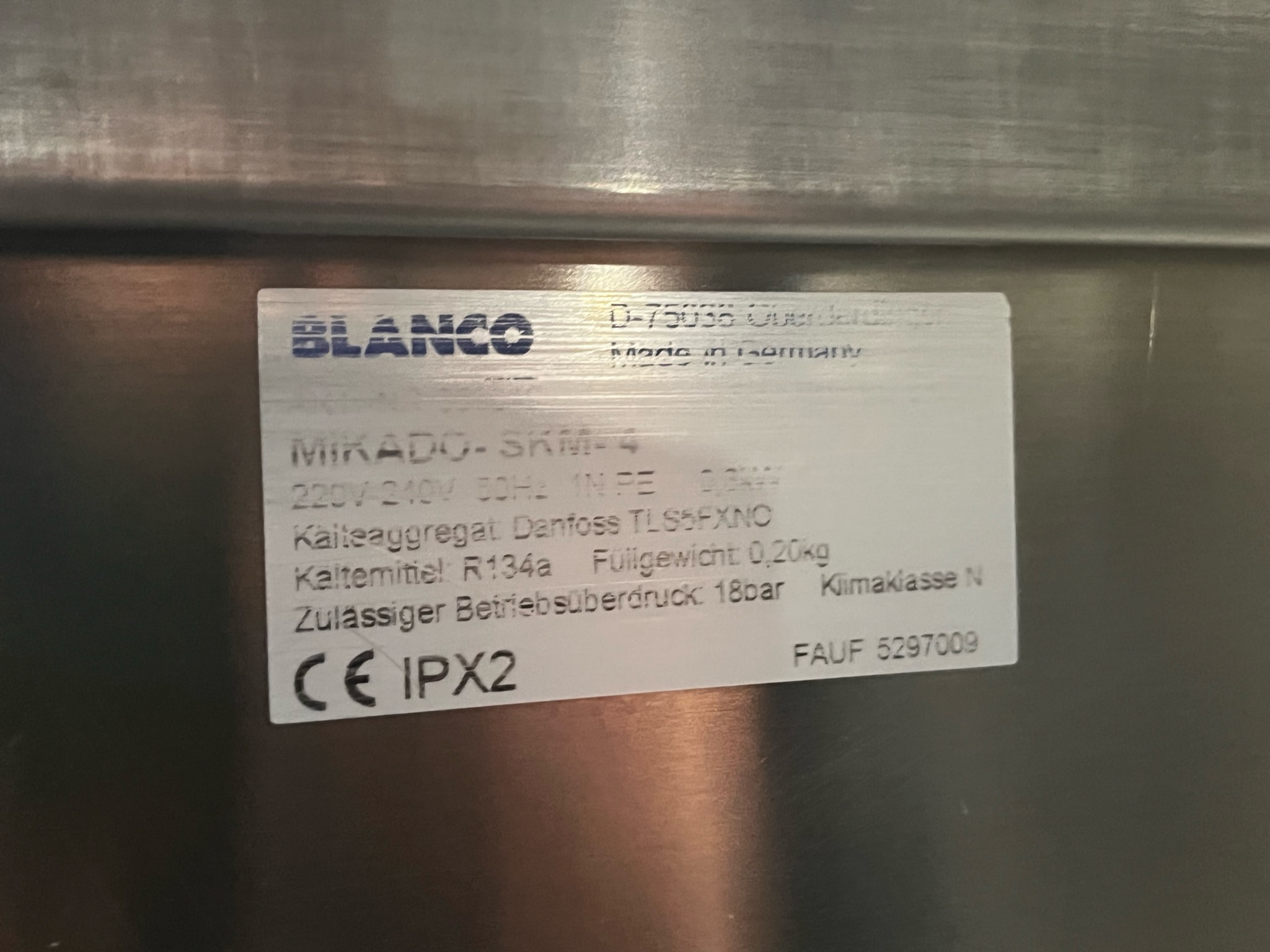 SELT / SOLD Blanco kæliborð - B154sm. 5